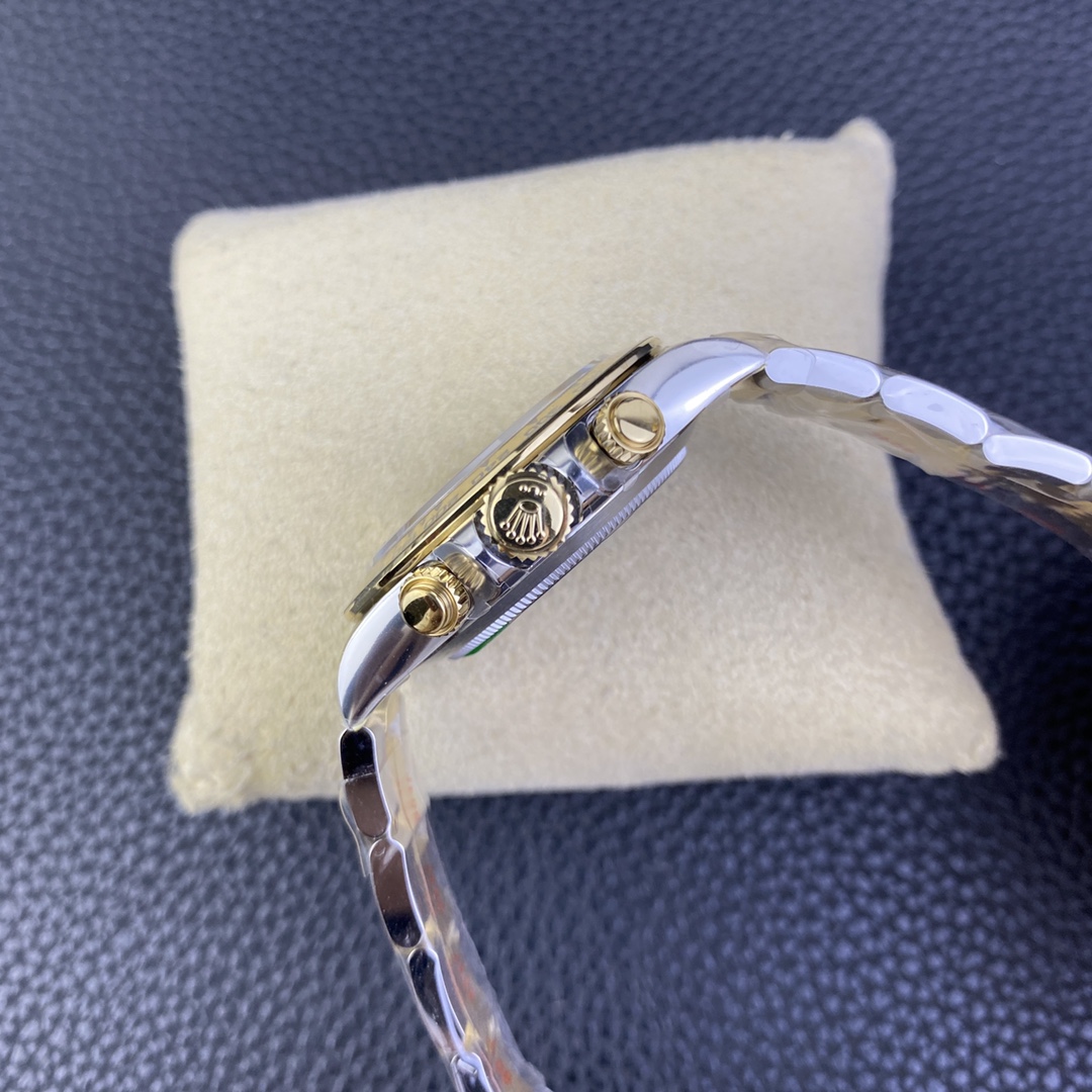 Clean Factory Watch Daytona 116508 Two Tone Yellow Gold and Steel Case Bracelet White Dial Super Clone 4130 Movement 05