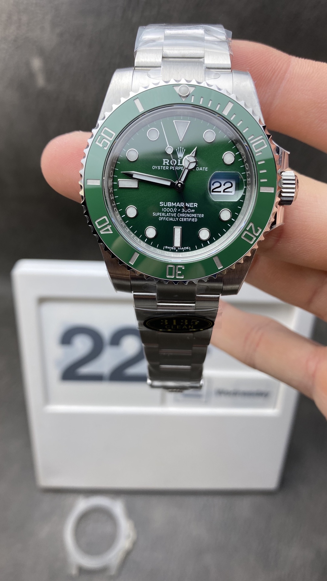 Clean Watch Rolex Submariner Date Hulk 116610LV Green Dial Green Ceramic Bezel 904L Steel Case Oyster Bracelet SA3135 Movement Clean Watch Rolex Submariner Date Hulk 116610LV Green Dial Green Ceramic Bezel 904L Steel Case Oyster Bracelet SA3135 Movement