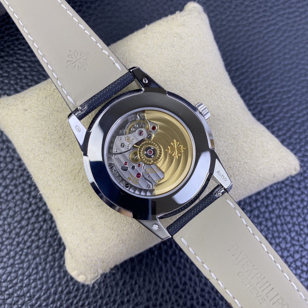 Noob Watch Time PPF Best Patek Calatrava 5226G Stainless Steel Case Gray Rock Dial on Black Nylon Strap 330CS 06