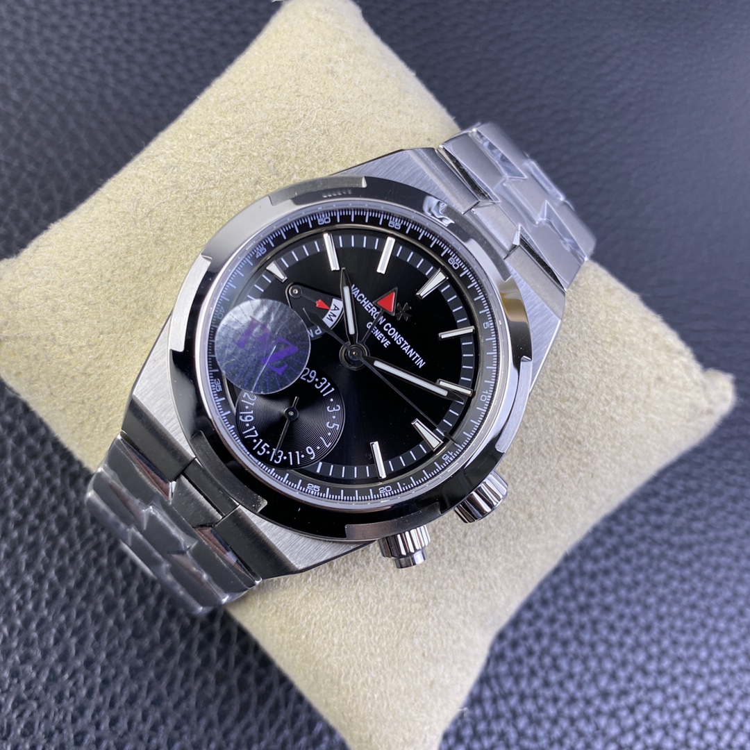 PZF Vacheron Constantin Overseas 7900V GMT Dual Time Zone 41mm SA5110DT Black Dial Full Function Real Working 03