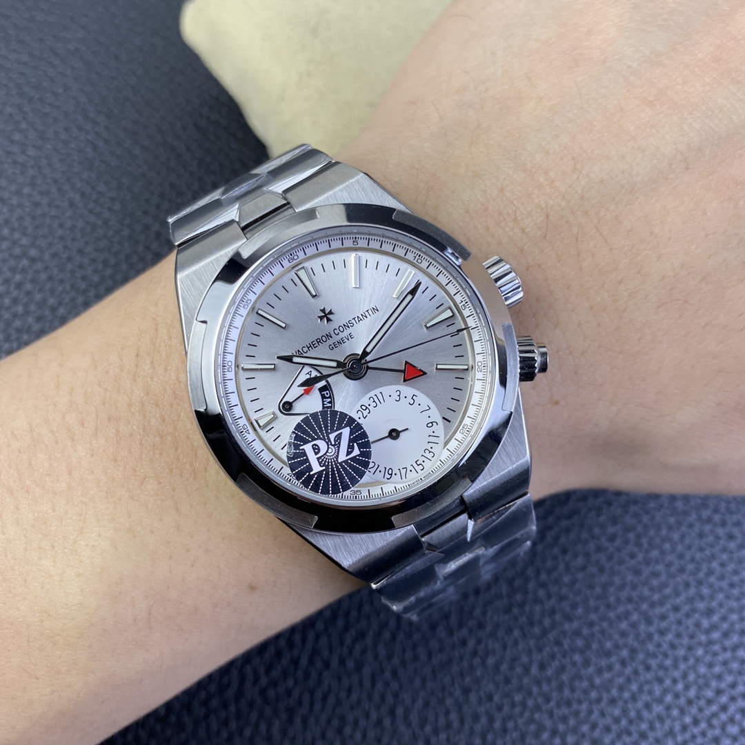 PZF Vacheron Constantin Overseas 7900V GMT Dual Time Zone 41mm SA5110DT White Dial Full Function Real Working 10
