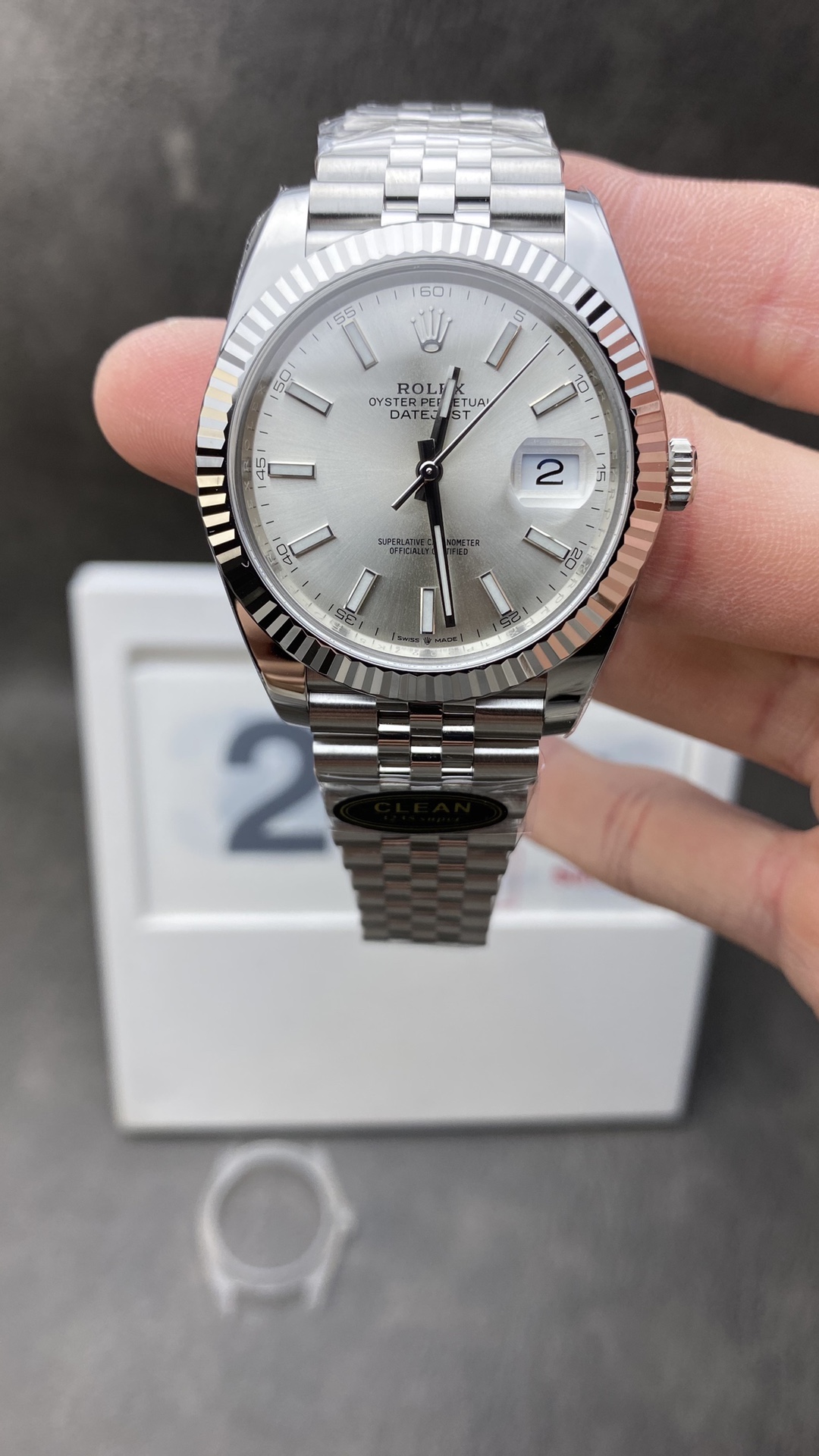 Clean Factory DateJust 41 126334 Super Clone Quality 904L Steel Silver Stick Dial on Jubilee Bracelet VR3235 Movement Clean Factory DateJust 41 126334 Super Clone Quality 904L Steel Silver Stick Dial on Jubilee Bracelet VR3235 Movement