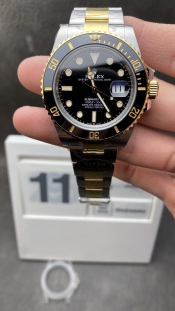 Clean Factory Rolex Submariner 126613LN Black Dial Black Ceramic Bezel 41mm 904 Steel Case Two Tone Yollow Gold Steel Oyster Bracelet VR3235
