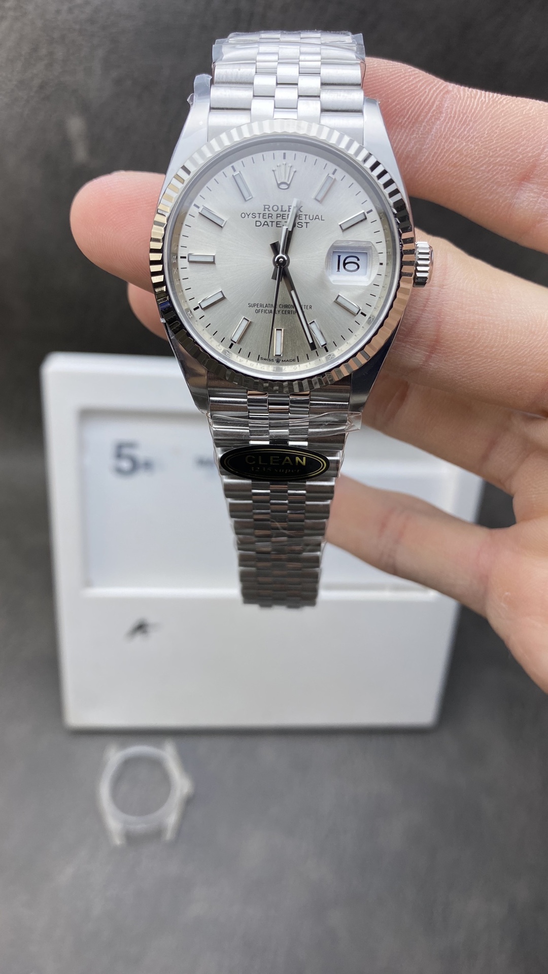 China Clean Watches Rolex DateJust 36mm 126234 904L Steel Silver Dial with Stick Markers on Jubilee Bracelet VR3235 Movement China Clean Watches Rolex DateJust 36mm 126234 904L Steel Silver Dial with Stick Markers on Jubilee Bracelet VR3235 Movement