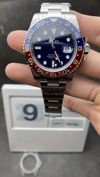 Clean Factory Rolex CF GMT Master II 126719BLRO Midnight Blue Dial Red Blue Ceramic Bezel 904L Oystersteel Oyster Bracelet SA3285 Movement 01