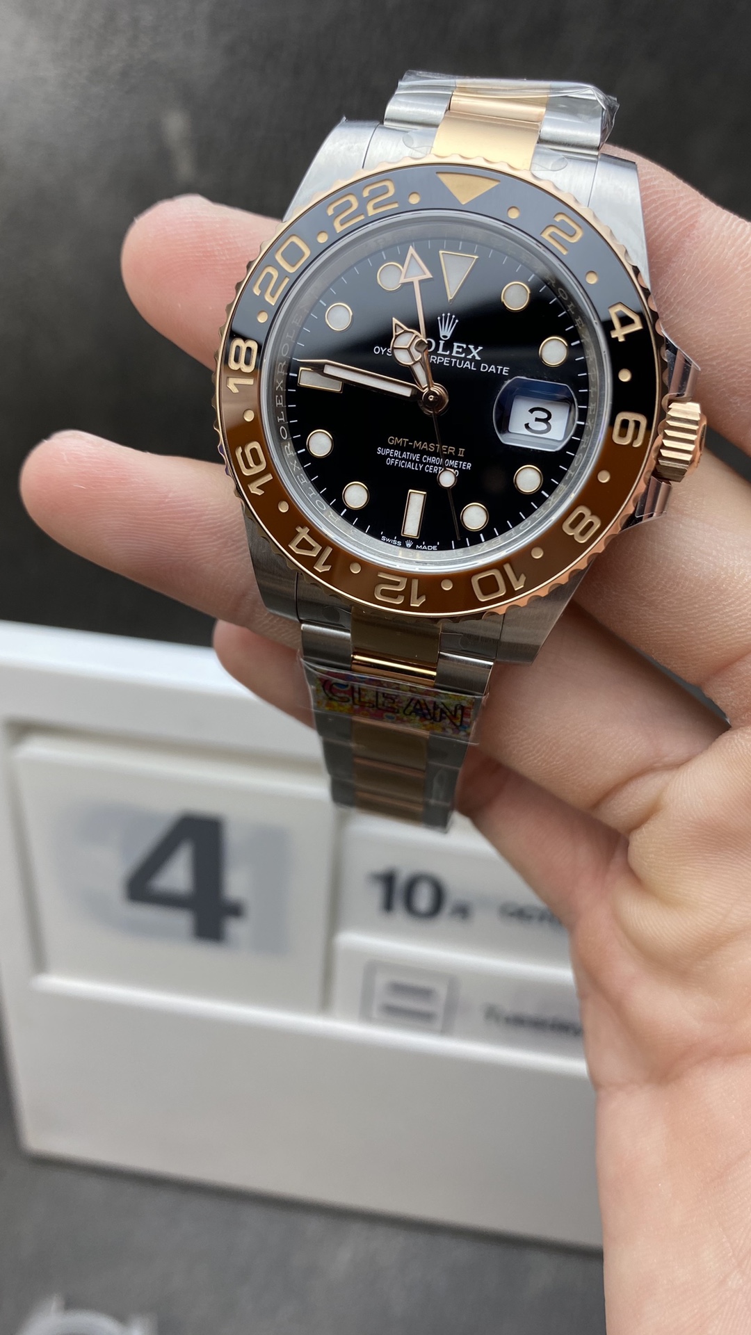 Clean Factory Watch Rolex GMT Master II 126711CHNR Black Brown Ceramic Black Dial RG Steel Two Tone Bracelet Super Clone 3285 Movement Clean Factory Watch Rolex GMT Master II 126711CHNR Black Brown Ceramic Black Dial RG Steel Two Tone Bracelet Super Clone 3285 Movement