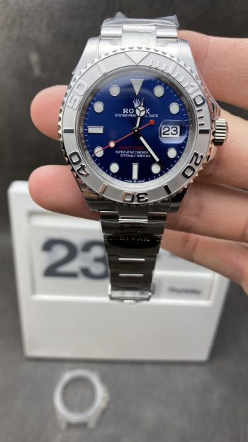 Clean Factory Watch Rolex Yacht Master 126622 Blue Dial with Red Second Hand 904L Stainless Steel Case Oyster Steel Bracelet VR3235 Movement
