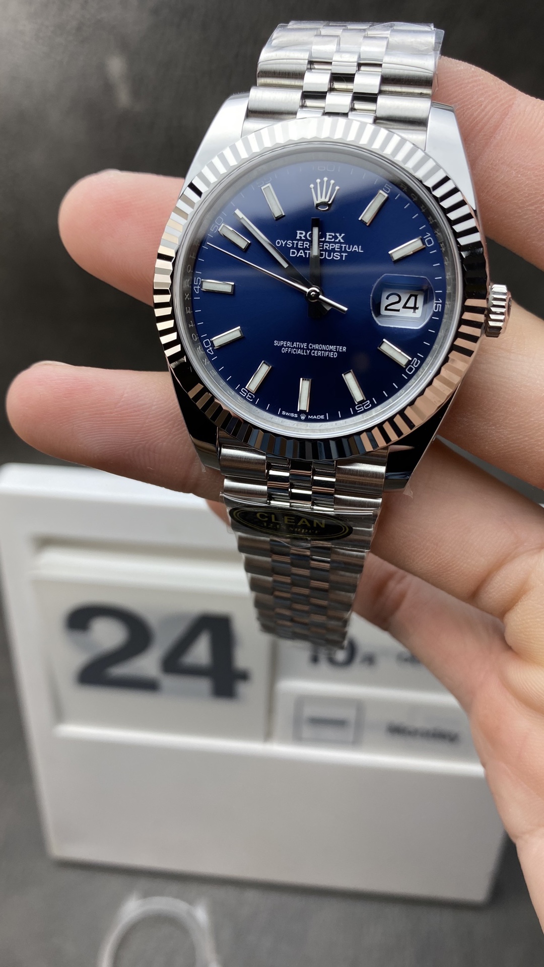 Clean Factory Watches Clean Watches Store CF Datejust 41mm 126334 Blue Dial with Stick Markers 904L Oystersteel Jubilee Bracelet DanDong 3235 Movement Clean Factory Watches Clean Watches Store CF Datejust 41mm 126334 Blue Dial with Stick Markers 904L Oystersteel Jubilee Bracelet DanDong 3235 Movement