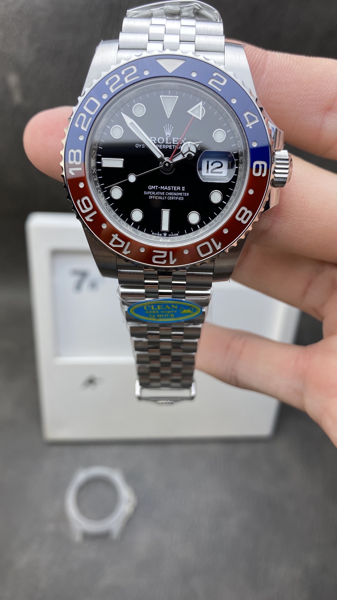 Clean Factory Rolex GMT Master II 126710BLRO Pepsi Blue Red Ceramic Bezel Black Dial 904L Steel Case Jubilee Bracelet DD3285 Caliber CHS Clean Factory Rolex GMT Master II 126710BLRO Pepsi Blue Red Ceramic Bezel Black Dial 904L Steel Case Jubilee Bracelet DD3285 Caliber CHS