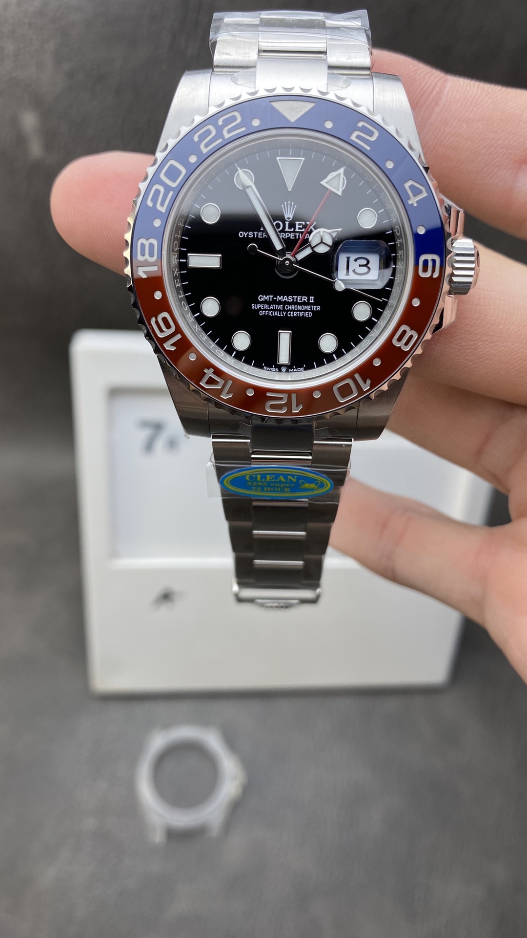 Clean Factory Rolex GMT Master II 126710BLRO Pepsi Blue Red Ceramic Bezel Black Dial 904L Steel Case Oystersteel Bracelet DD3285 Caliber CHS Clean Factory Rolex GMT Master II 126710BLRO Pepsi Blue Red Ceramic Bezel Black Dial 904L Steel Case Oystersteel Bracelet DD3285 Caliber CHS