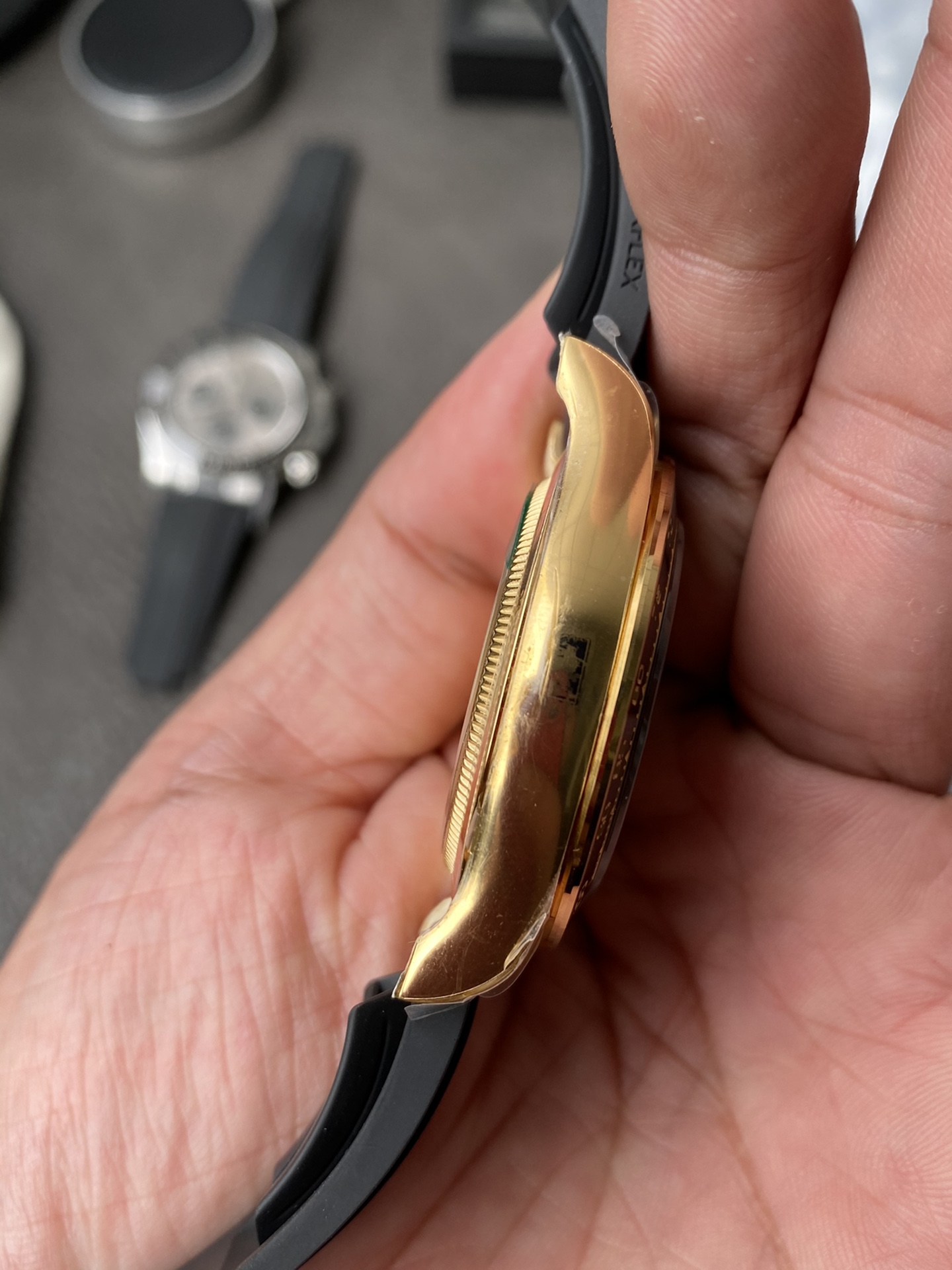 Clean Factory Watch Rolex Daytoan 126518 Yellow Gold Dial Black Ceramic Bezel Oysterflex Strap SH4131 Movement 006 Clean Factory Watch Rolex Daytoan 126518 Yellow Gold Dial Black Ceramic Bezel Oysterflex Strap SH4131 Movement 006