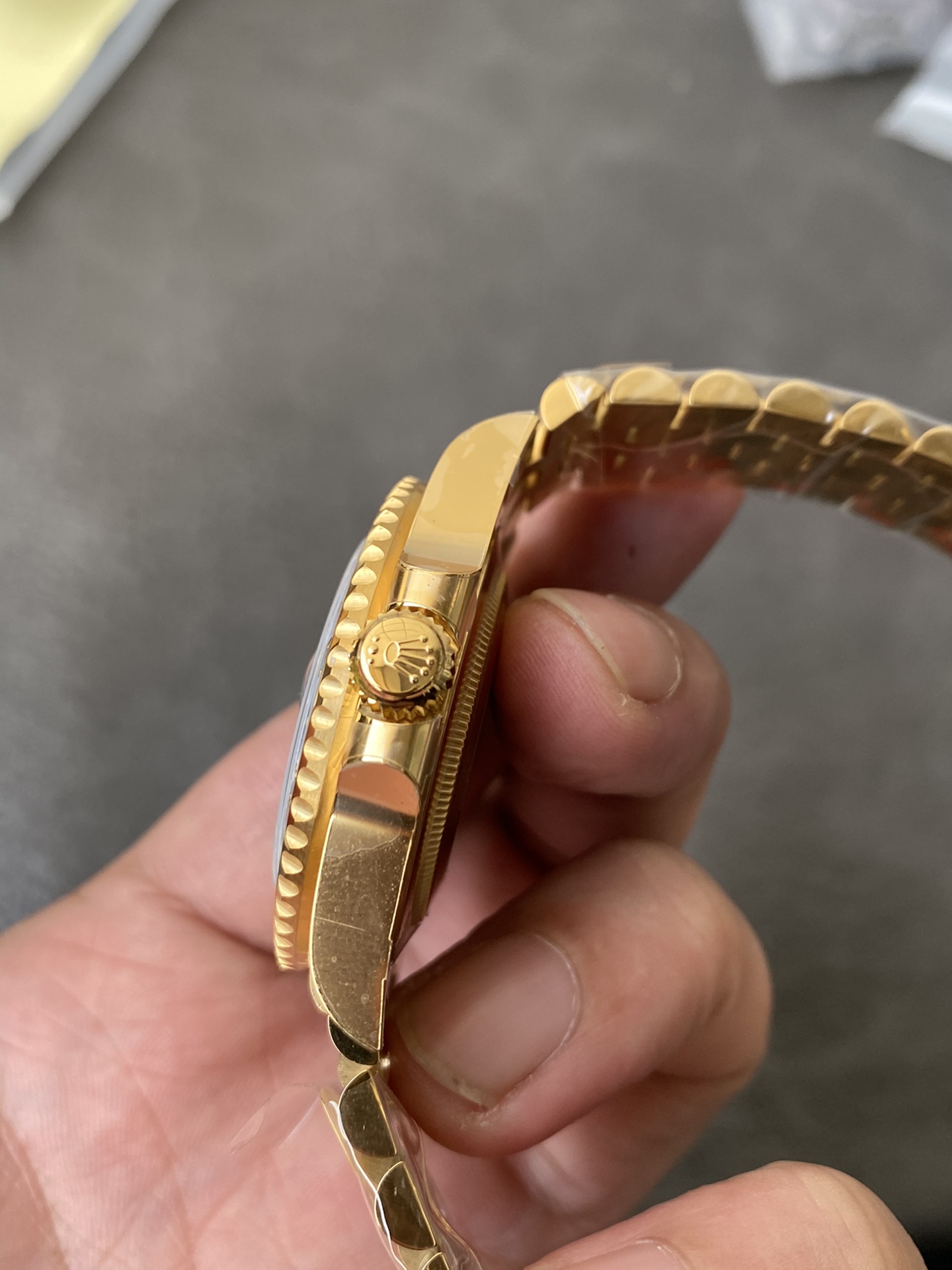 CF Rolex Clean Factory GMT Master II 126718GRNR Full Yellow Gold Black Grey Bezel Black Dial Jubilee Bracelet DD3285 Movement 05 CF Rolex Clean Factory GMT Master II 126718GRNR Full Yellow Gold Black Grey Bezel Black Dial Jubilee Bracelet DD3285 Movement 05