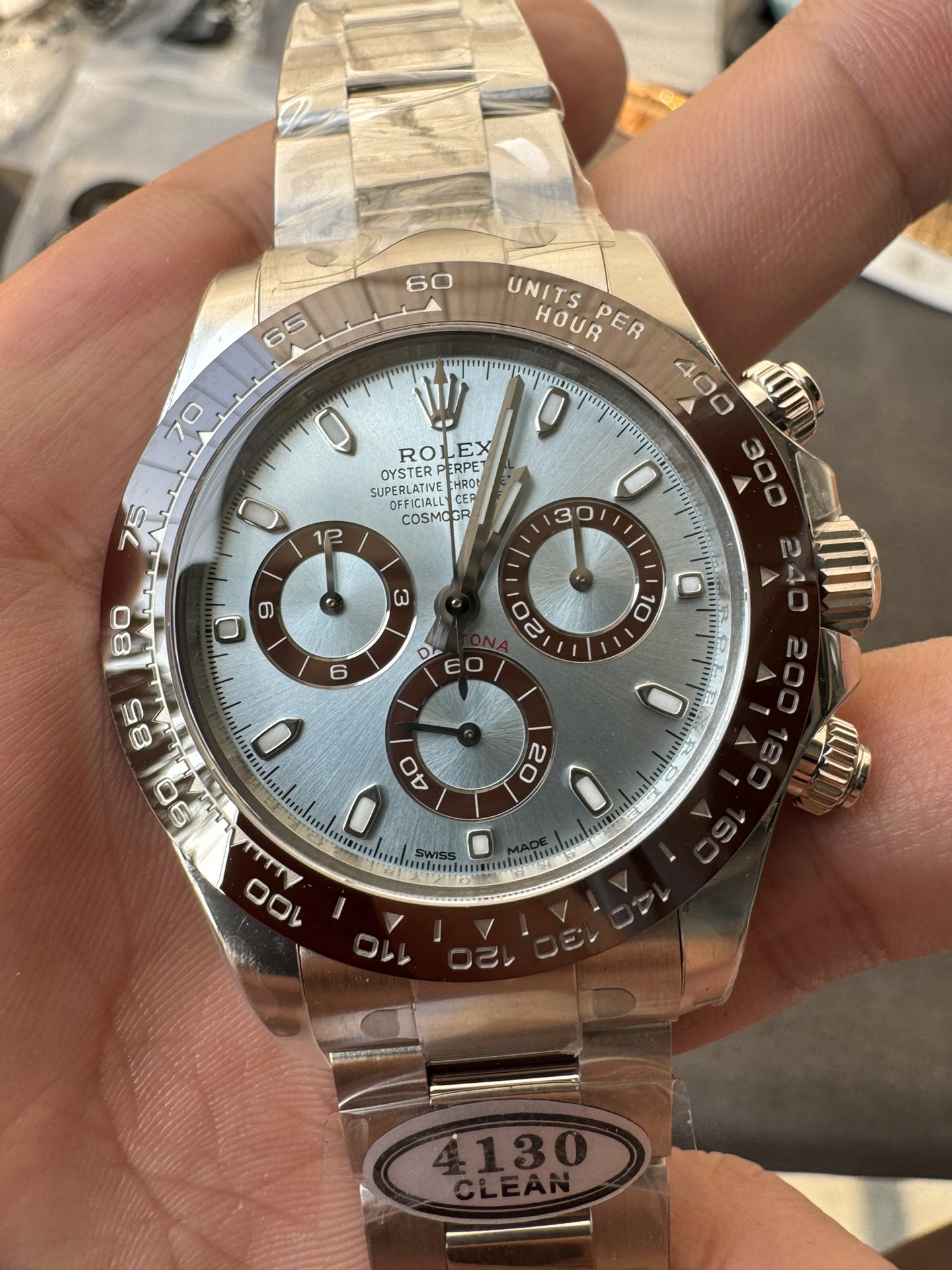 Clean Factory Watch Rolex Daytona 116506 Ice Blue Dial Stick Markers 904L Steel Case Bracelet DD4130 Movement 03 Clean Factory Watch Rolex Daytona 116506 Ice Blue Dial Stick Markers 904L Steel Case Bracelet DD4130 Movement 03