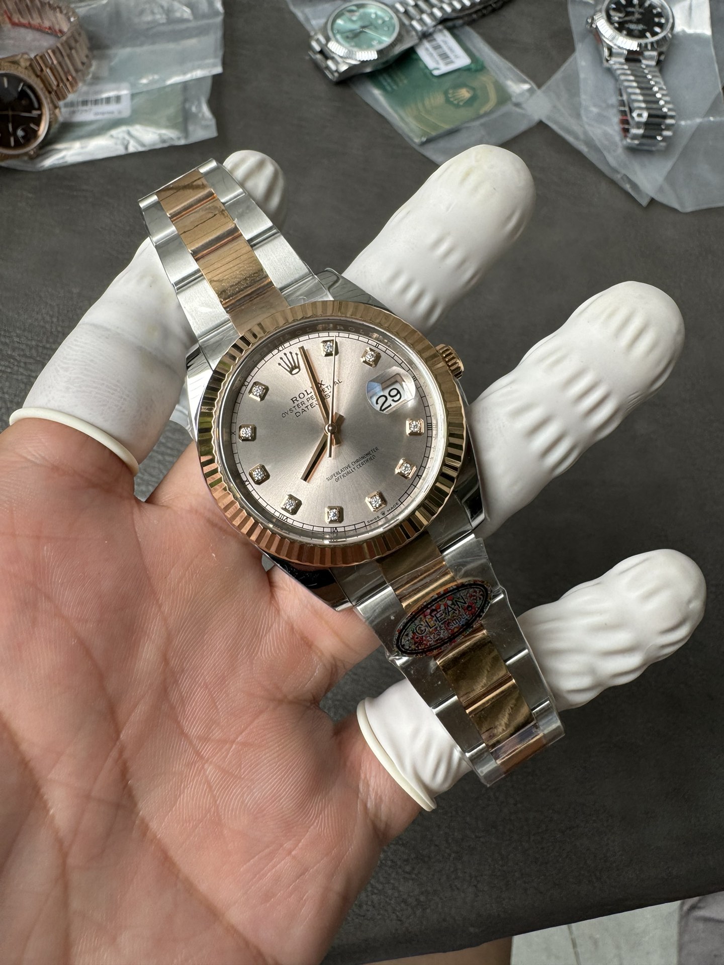 Clean Factory DateJust 41mm 126333 Champagne Dial with Diamond Markers Two Tone Bracelet VR3235 01 Clean Factory DateJust 41mm 126333 Champagne Dial with Diamond Markers Two Tone Bracelet VR3235 01