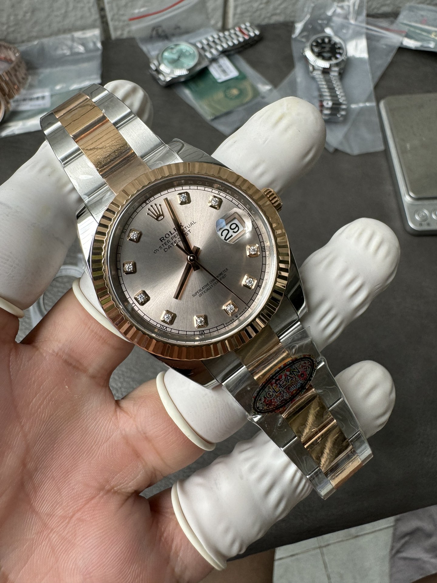 Clean Factory DateJust 41mm 126333 Champagne Dial with Diamond Markers Two Tone Bracelet VR3235 05 Clean Factory DateJust 41mm 126333 Champagne Dial with Diamond Markers Two Tone Bracelet VR3235 05