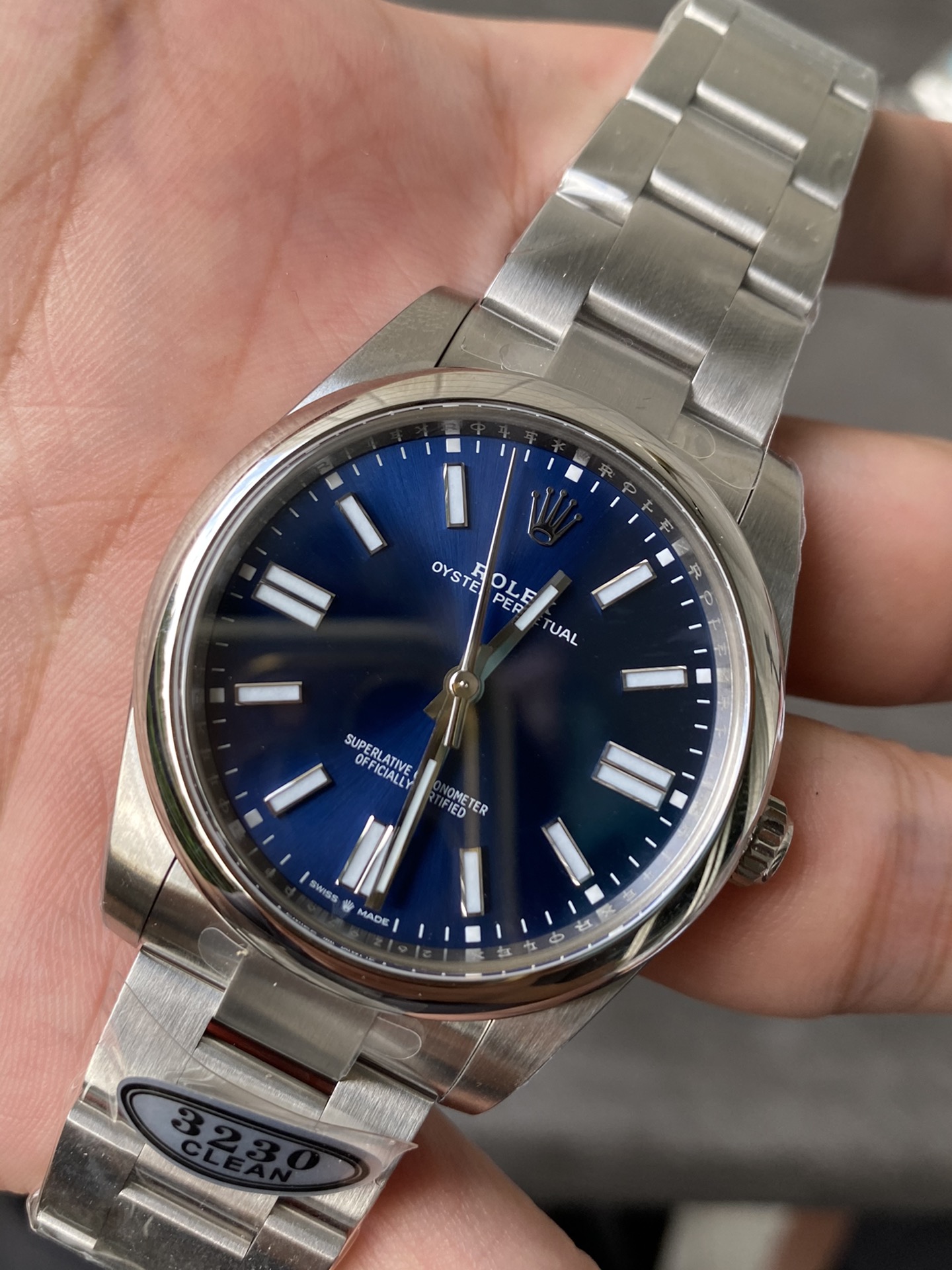Clean Factory Rolex Oyster Perpetual 124300 Blue Dial 41mm CF OP 904L OysterSteel Case Bracelet VR3230 Movement 03 Clean Factory Rolex Oyster Perpetual 124300 Blue Dial 41mm CF OP 904L OysterSteel Case Bracelet VR3230 Movement 03