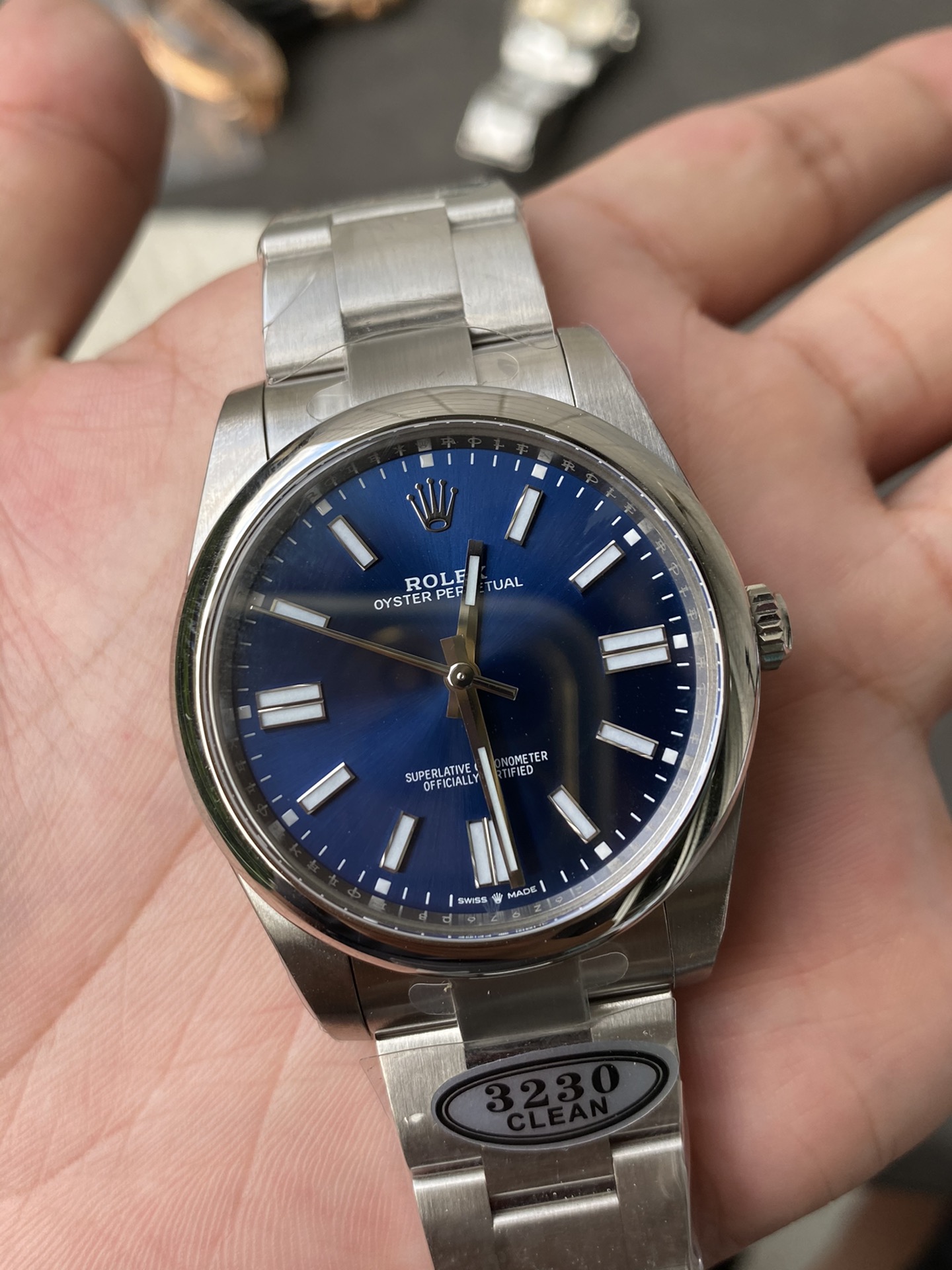 Clean Factory Rolex Oyster Perpetual 124300 Blue Dial 41mm CF OP 904L OysterSteel Case Bracelet VR3230 Movement 04 Clean Factory Rolex Oyster Perpetual 124300 Blue Dial 41mm CF OP 904L OysterSteel Case Bracelet VR3230 Movement 04