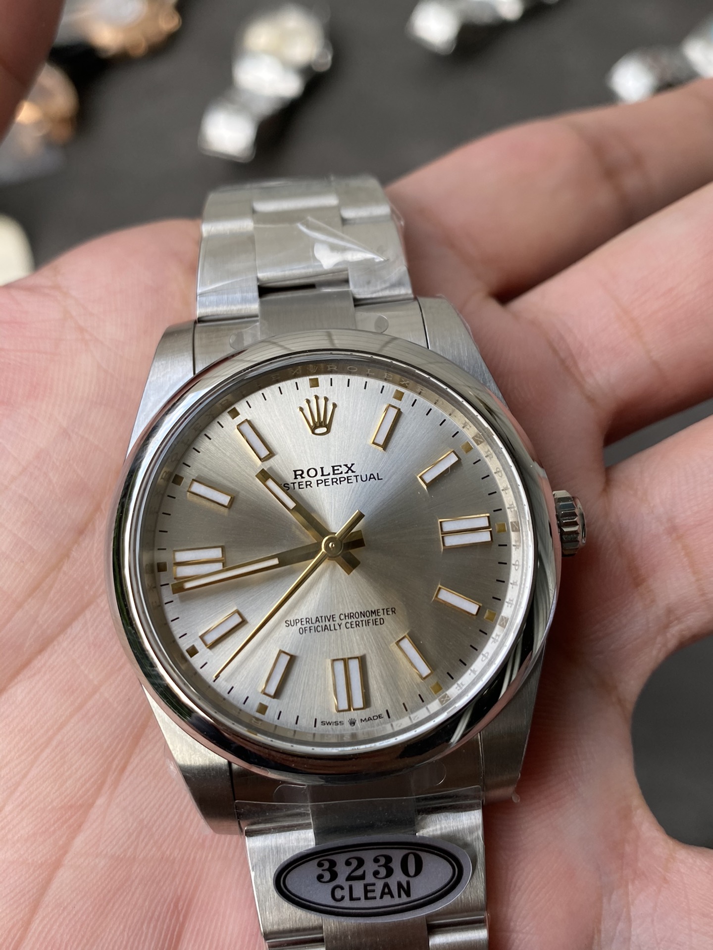 Clean Factory Rolex Oyster Perpetual 124300 CP OP 41mm Silver Dial 904L Steel VR3230 Movement 04 Clean Factory Rolex Oyster Perpetual 124300 CP OP 41mm Silver Dial 904L Steel VR3230 Movement 04