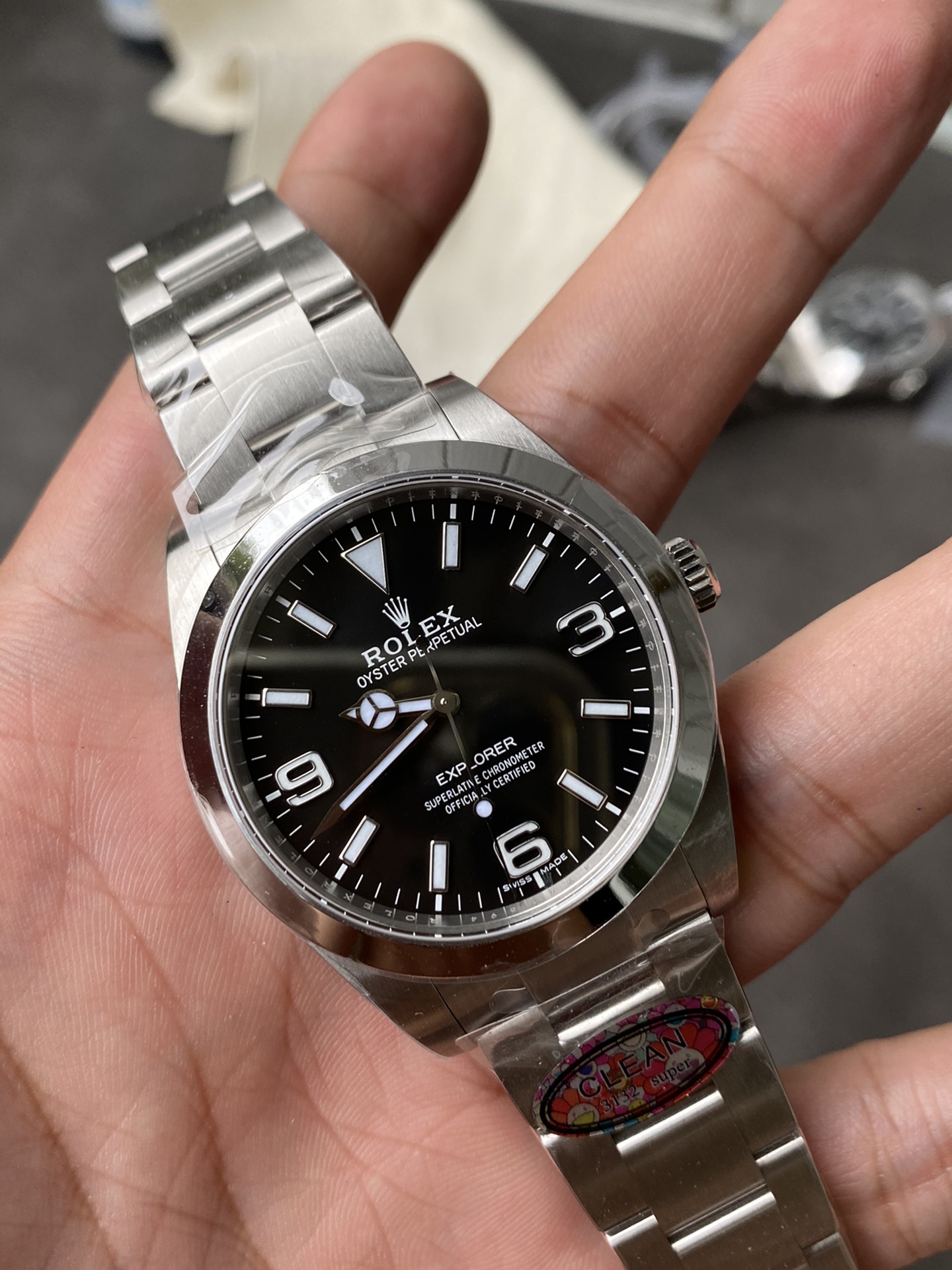 Clean Factory Watch Rolex Explorer 214270 39mm Black Dial 904L OysterSteel Case Oyster Bracelet VR3132 Movement 03 Clean Factory Watch Rolex Explorer 214270 39mm Black Dial 904L OysterSteel Case Oyster Bracelet VR3132 Movement 03