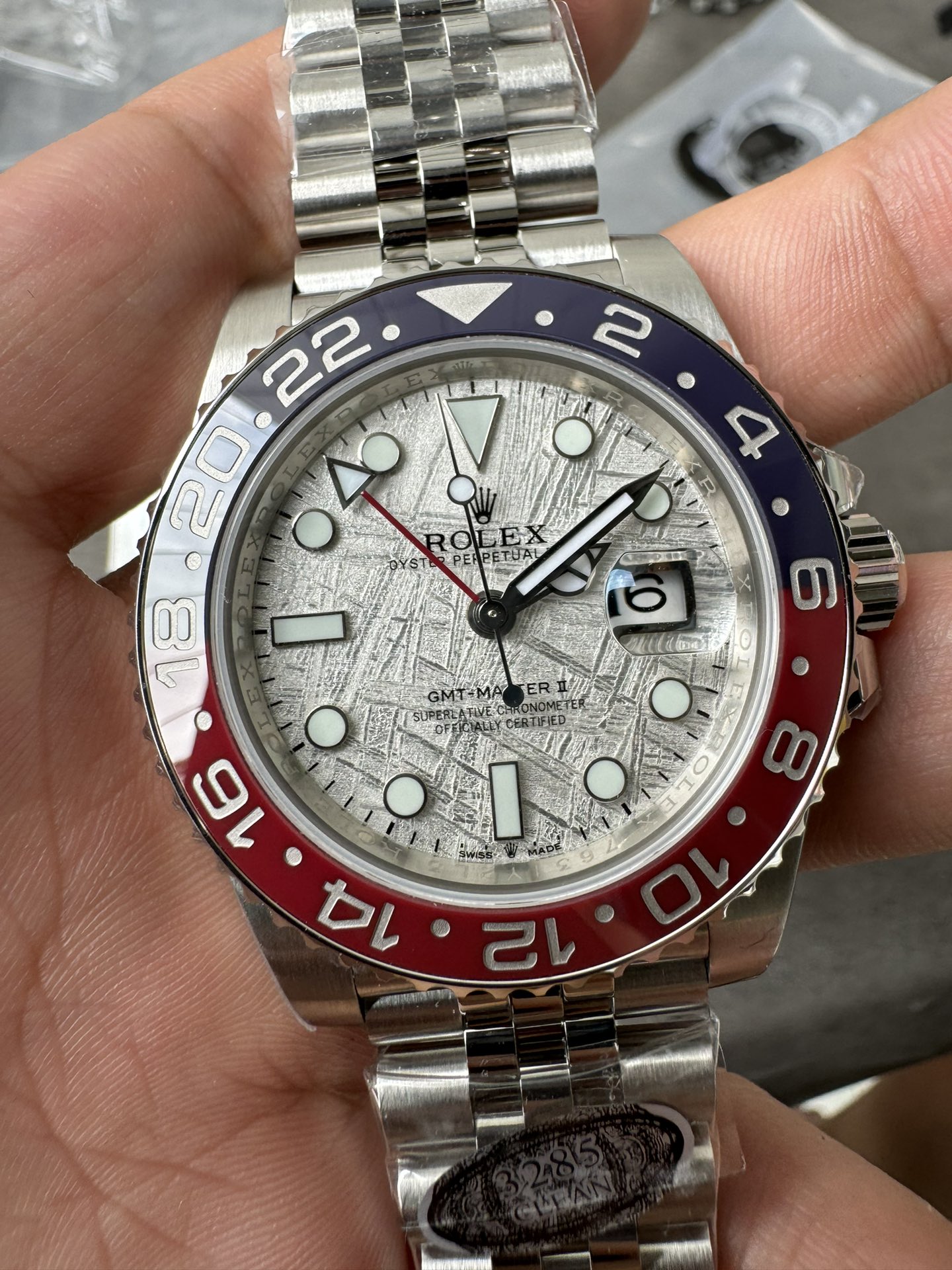 Clean Factory Watches GMT Master II 126719 BLRO Blue Red Ceramic Bezel Meteorite Dial Deep Sapphire Crystal DD3285 03 Clean Factory Watches GMT Master II 126719 BLRO Blue Red Ceramic Bezel Meteorite Dial Deep Sapphire Crystal DD3285 03