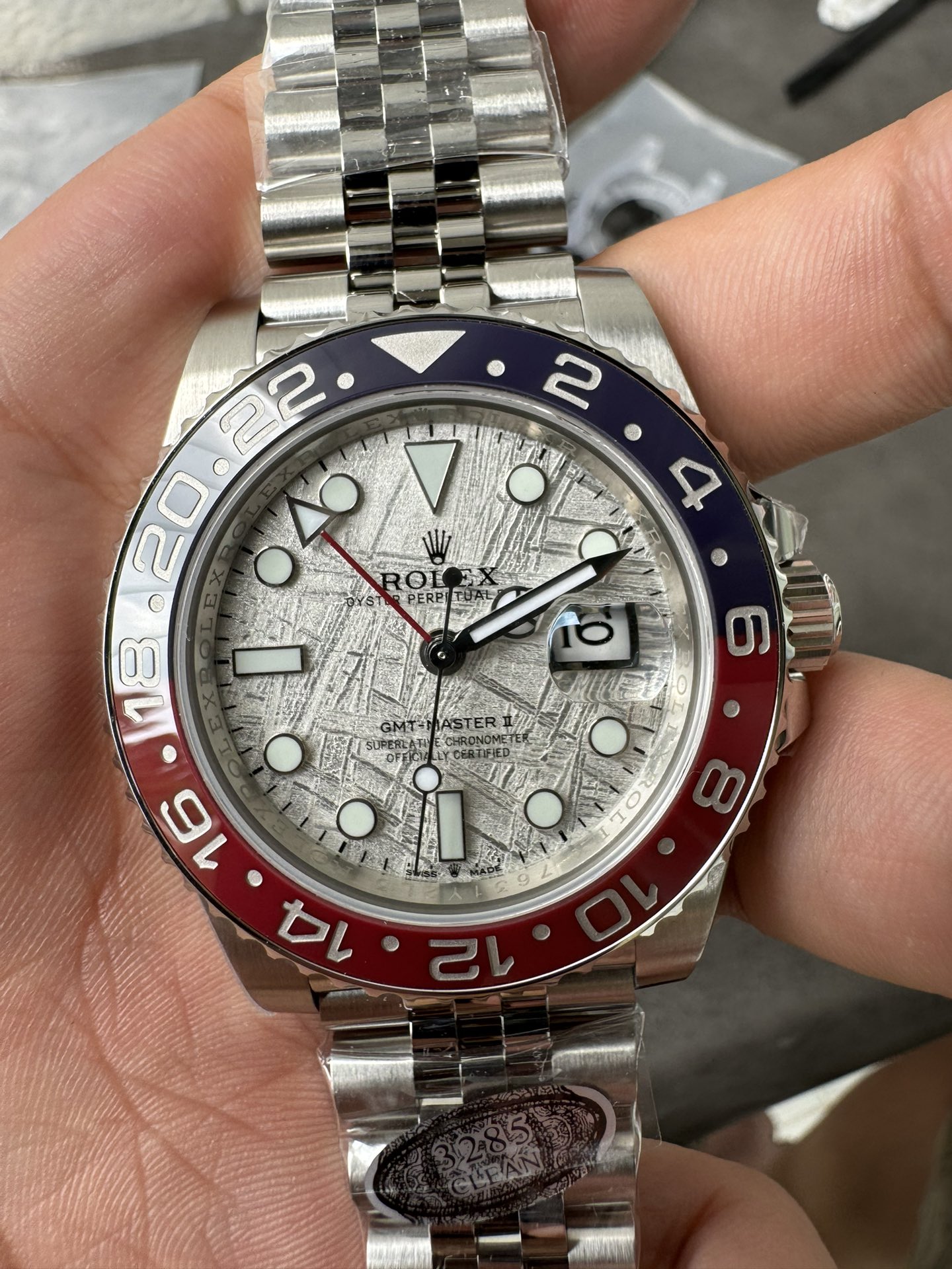 Clean Factory Watches GMT Master II 126719 BLRO Blue Red Ceramic Bezel Meteorite Dial Deep Sapphire Crystal DD3285 05 Clean Factory Watches GMT Master II 126719 BLRO Blue Red Ceramic Bezel Meteorite Dial Deep Sapphire Crystal DD3285 05