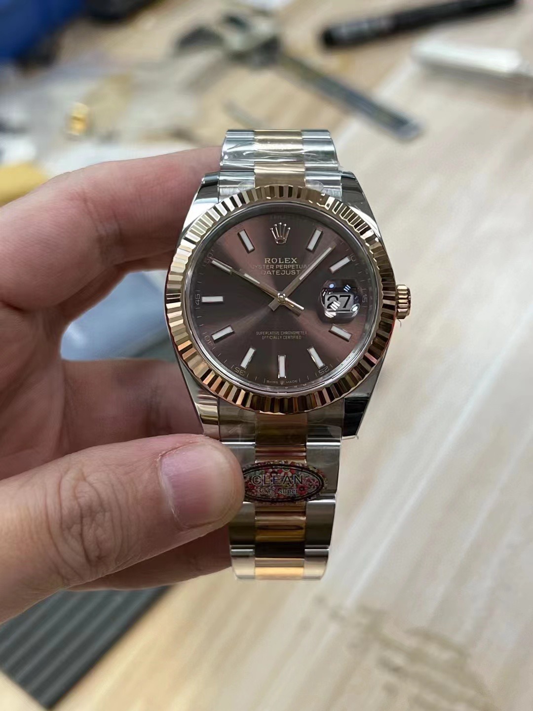 Clean Factory Watches Rolex DateJust 41mm 126331 0001 Rose Gold Bezel Chocolate Dial Oyster Bracelet 3235 Movement 01 Clean Factory Watches Rolex DateJust 41mm 126331 0001 Rose Gold Bezel Chocolate Dial Oyster Bracelet 3235 Movement 01