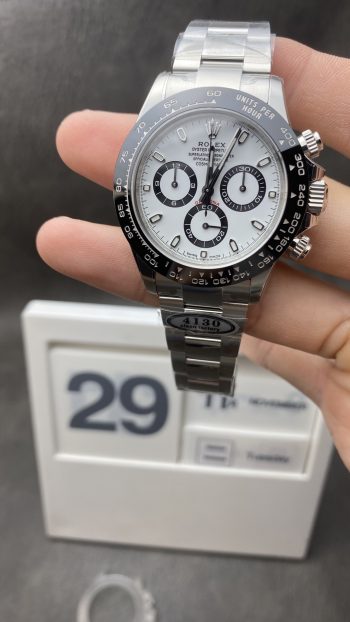 Clean Factory 11 Daytona 116500 904L SS Case and Bracelet White Dial SA4130 V2