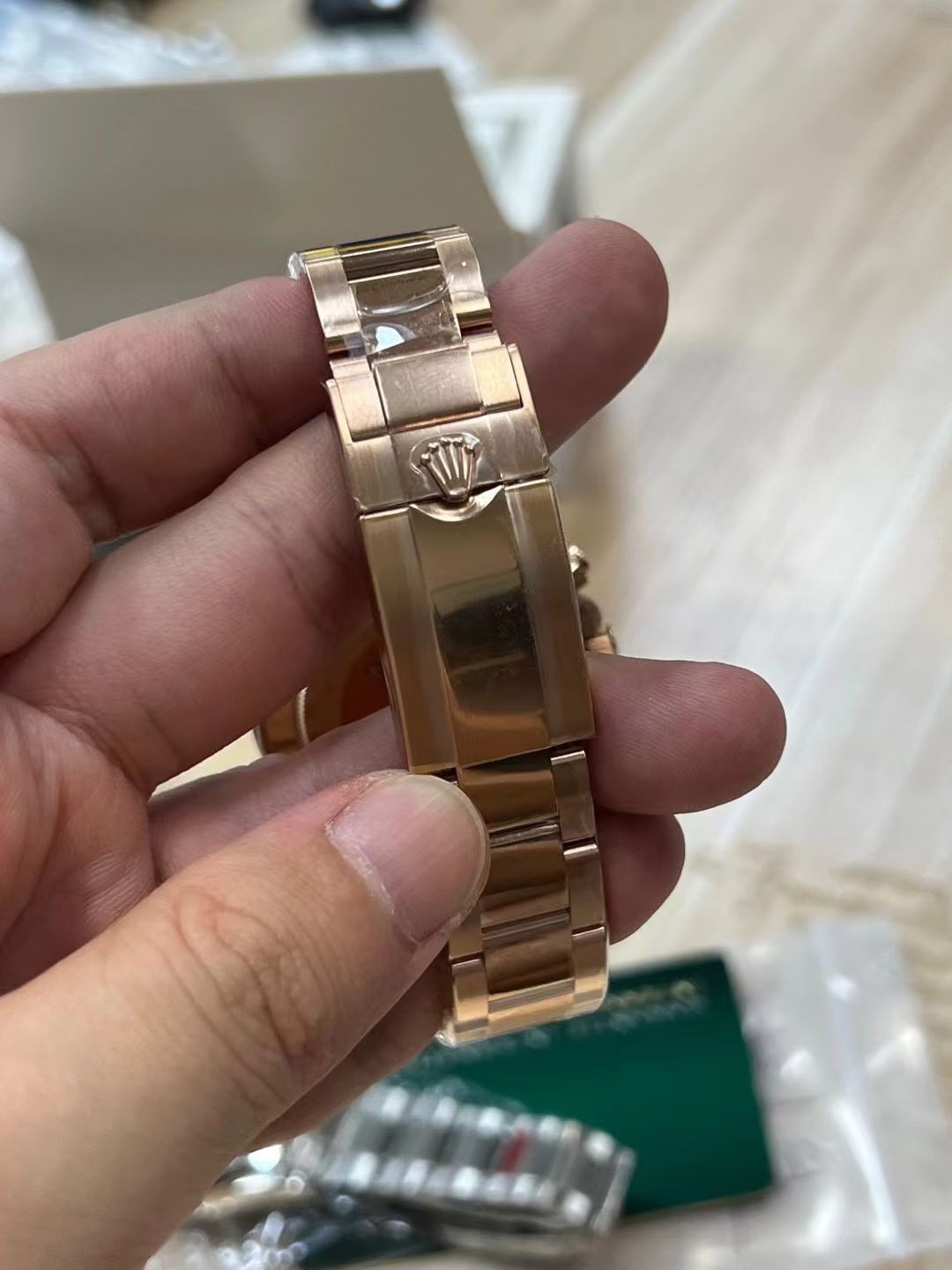 Clean Factory Daytona 116505 Rose Gold Case Bracelet Silver Dail Black Chrono Dial DD4130 Superclone Movement 06 Clean Factory Daytona 116505 Rose Gold Case Bracelet Silver Dail Black Chrono Dial DD4130 Superclone Movement 06