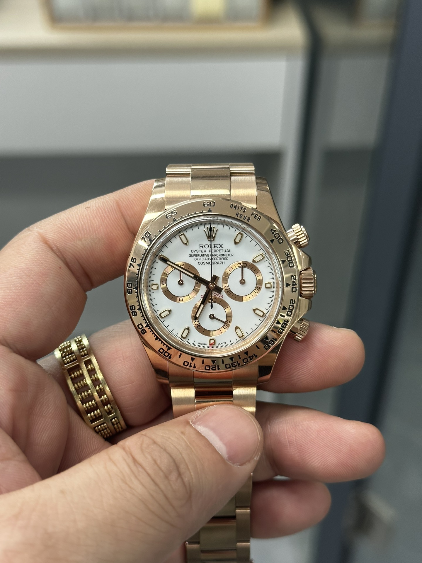 Clean Factory Daytona M116505 0010 Rose Gold Case Bracelet White Dail DanDong Superclone 4130 Movement 01 Clean Factory Daytona M116505 0010 Rose Gold Case Bracelet White Dail DanDong Superclone 4130 Movement 01