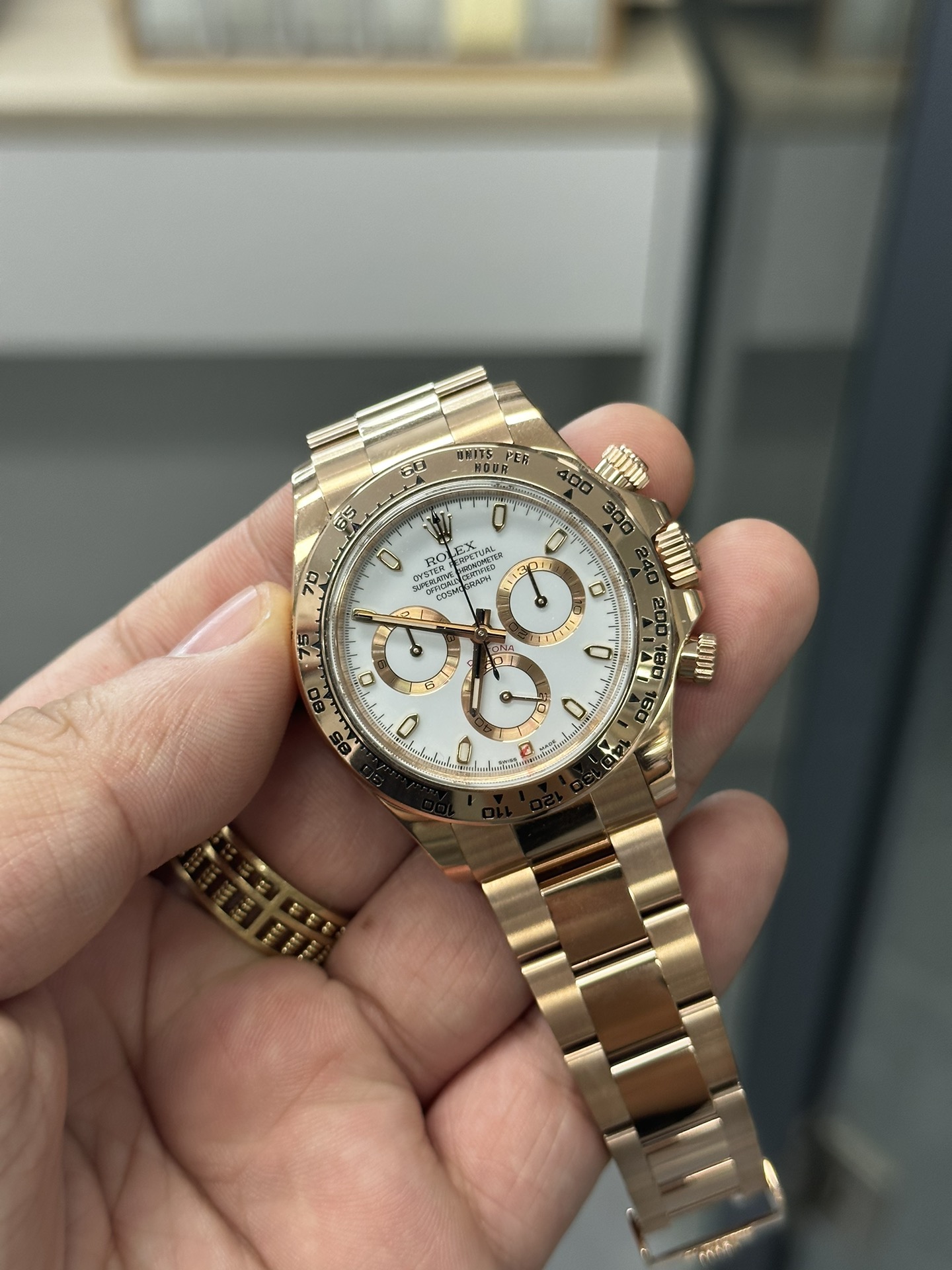 Clean Factory Daytona M116505 0010 Rose Gold Case Bracelet White Dail DanDong Superclone 4130 Movement 02 Clean Factory Daytona M116505 0010 Rose Gold Case Bracelet White Dail DanDong Superclone 4130 Movement 02