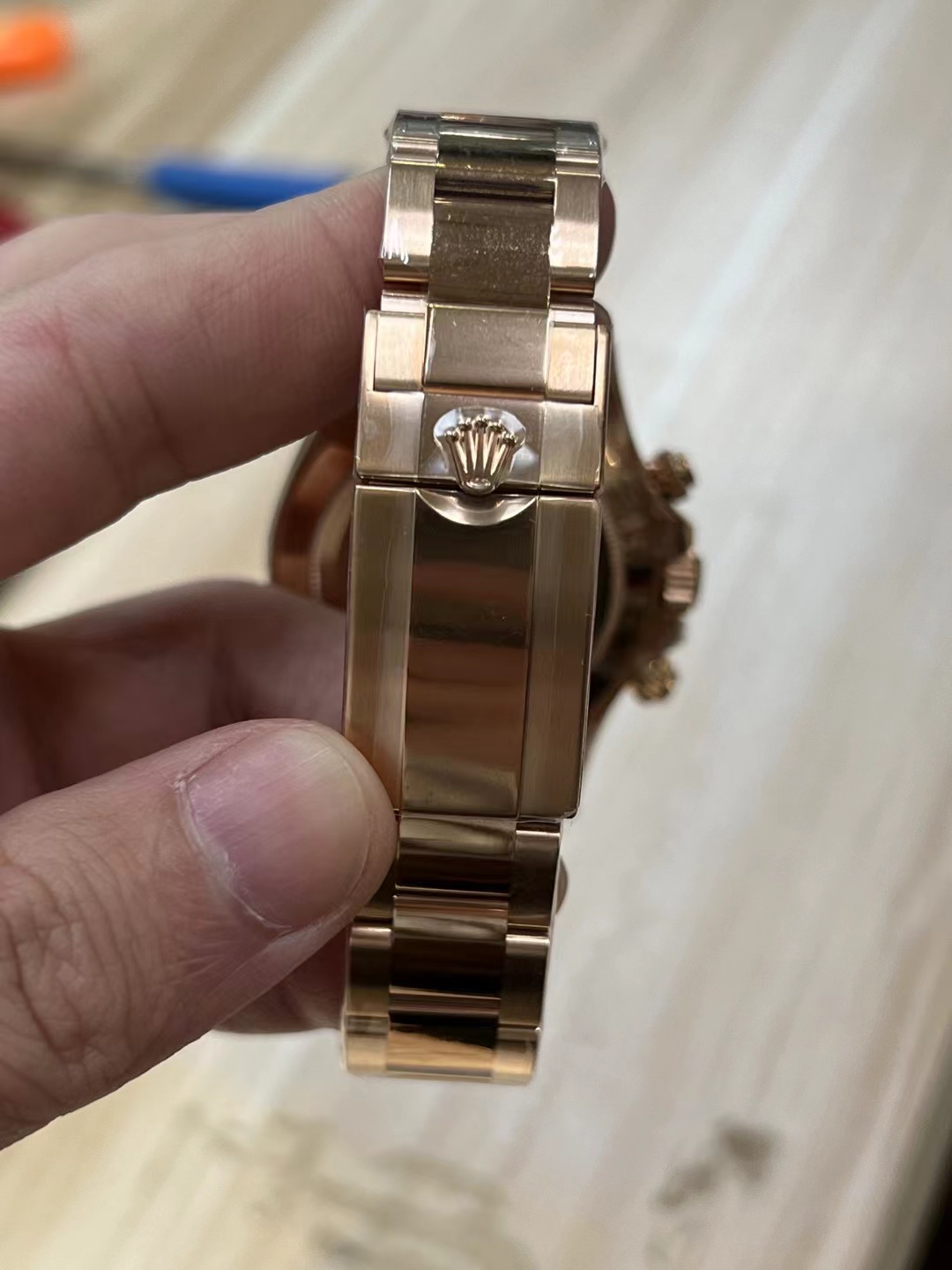 Clean Factory Rolex Daytona 116505 Full Rose Gold Case Bracelet Rose Gold Dial with Diamonds Markers DD4130 Movement 06 Clean Factory Rolex Daytona 116505 Full Rose Gold Case Bracelet Rose Gold Dial with Diamonds Markers DD4130 Movement 06