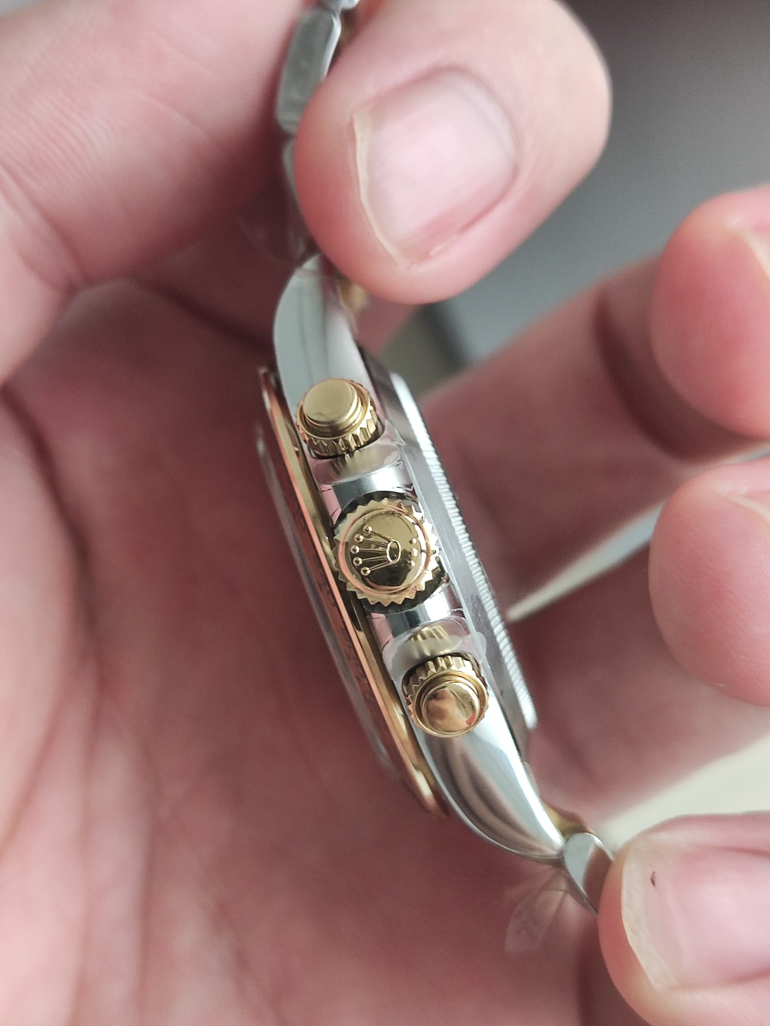 Clean Factory Watch Rolex Daytona 116503 Yellow Gold Steel Two Tone Braclet Champagne Dial Stick Markers 06 Clean Factory Watch Rolex Daytona 116503 Yellow Gold Steel Two Tone Braclet Champagne Dial Stick Markers 06