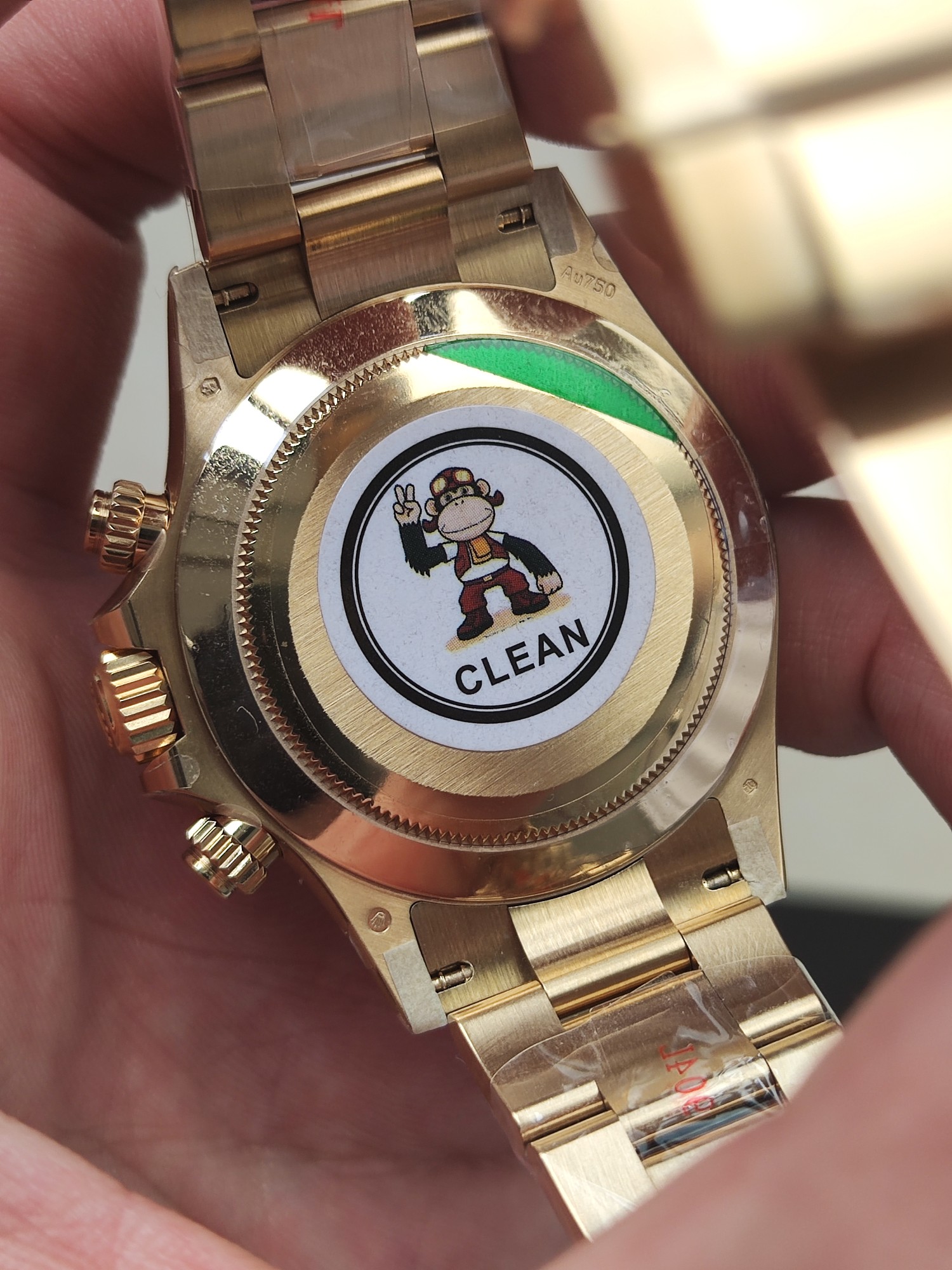 Clena Factory Rolex Daytona 116508 Yellow Gold Case Bracelet DD4130 Movement Black Dial Diamond Markers 05 Clena Factory Rolex Daytona 116508 Yellow Gold Case Bracelet DD4130 Movement Black Dial Diamond Markers 05