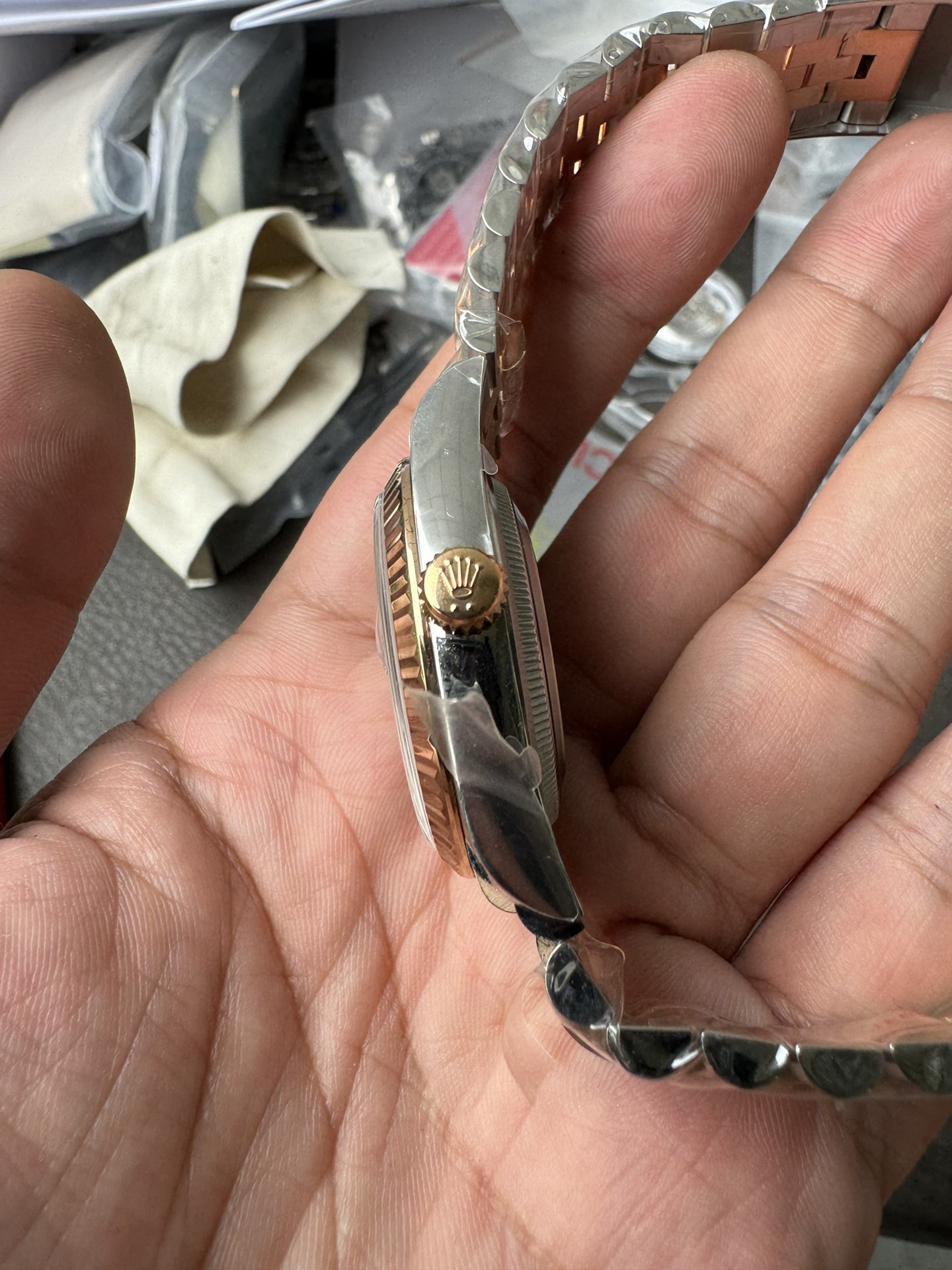 Clean Factory DateJust 36mm 126231 Wimbledon 904L Steel Grey Dial Green Roman Marker Two Tone Jubilee Bracelet SH3235 Movement 06 Clean Factory DateJust 36mm 126231 Wimbledon 904L Steel Grey Dial Green Roman Marker Two Tone Jubilee Bracelet SH3235 Movement 06