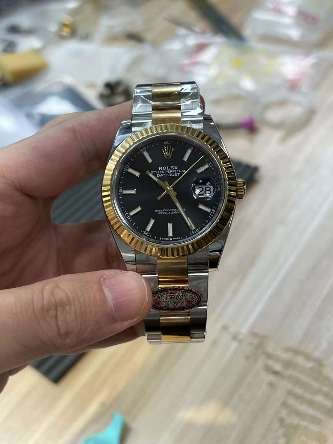 Clean Factory Datejust 41mm 126333 Black Dial Yellow Gold Bezel 904L Steel Two Tone Oyster Bracelet SH3235 Movement 01 Clean Factory Datejust 41mm 126333 Black Dial Yellow Gold Bezel 904L Steel Two Tone Oyster Bracelet SH3235 Movement 01
