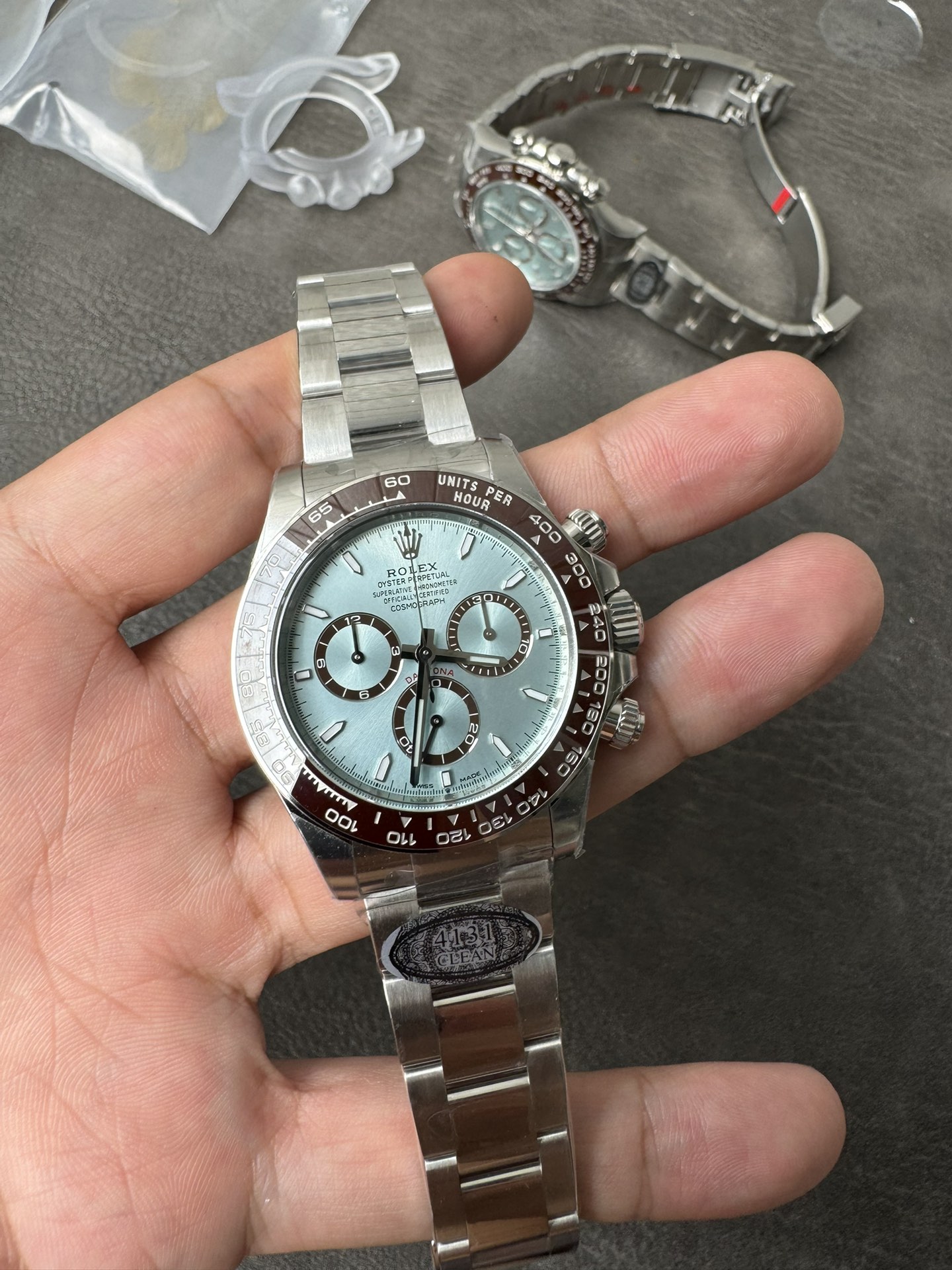 Clean Factory Daytona 126506 ICE Blue Dial Brown Ceramic Bezel SH4131 Movement 72 Hours Power Reserve 01 Clean Factory Daytona 126506 ICE Blue Dial Brown Ceramic Bezel SH4131 Movement 72 Hours Power Reserve 01