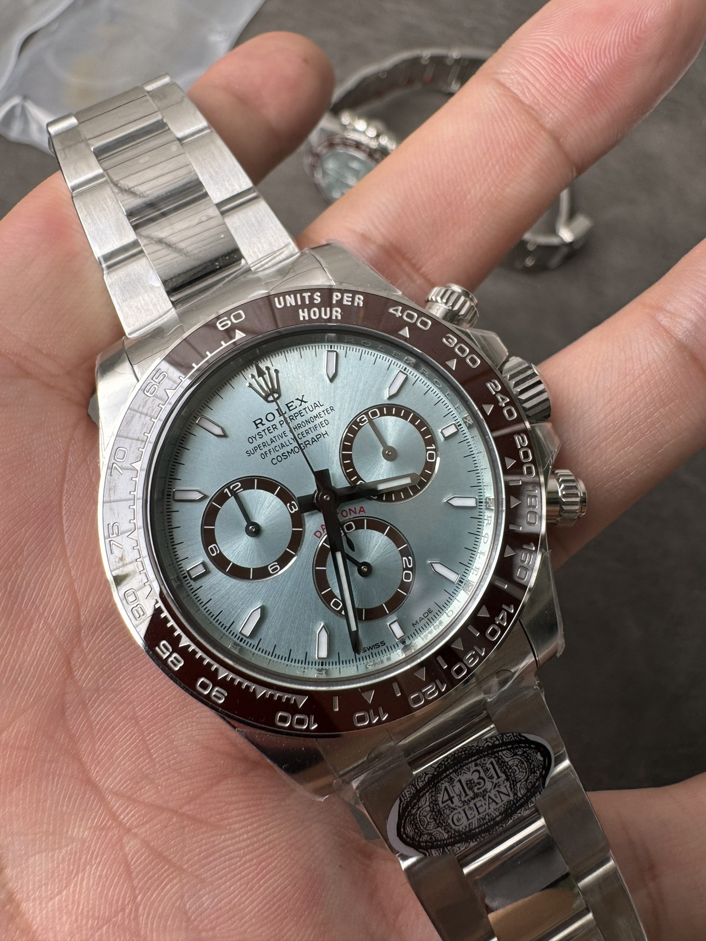 Clean Factory Daytona 126506 ICE Blue Dial Brown Ceramic Bezel SH4131 Movement 72 Hours Power Reserve 05 Clean Factory Daytona 126506 ICE Blue Dial Brown Ceramic Bezel SH4131 Movement 72 Hours Power Reserve 05