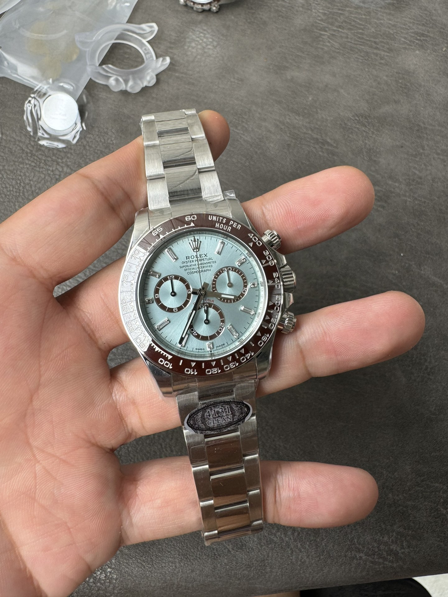 Clean Factory Daytona 126506 ICE Blue Dial With Diamonds Markers Brown Ceramic Bezel SH4131 Movement 72 Hours PR 01 Clean Factory Daytona 126506 ICE Blue Dial With Diamonds Markers Brown Ceramic Bezel SH4131 Movement 72 Hours PR 01