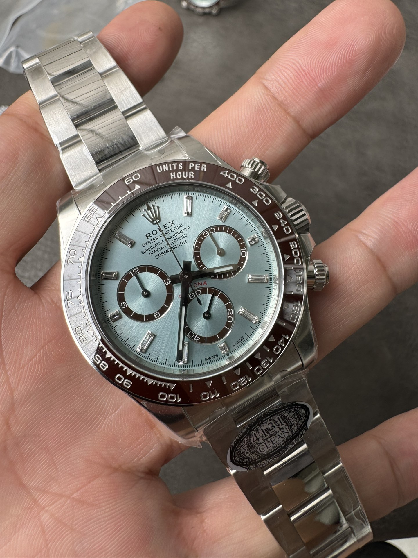 Clean Factory Daytona 126506 ICE Blue Dial With Diamonds Markers Brown Ceramic Bezel SH4131 Movement 72 Hours PR 03 Clean Factory Daytona 126506 ICE Blue Dial With Diamonds Markers Brown Ceramic Bezel SH4131 Movement 72 Hours PR 03