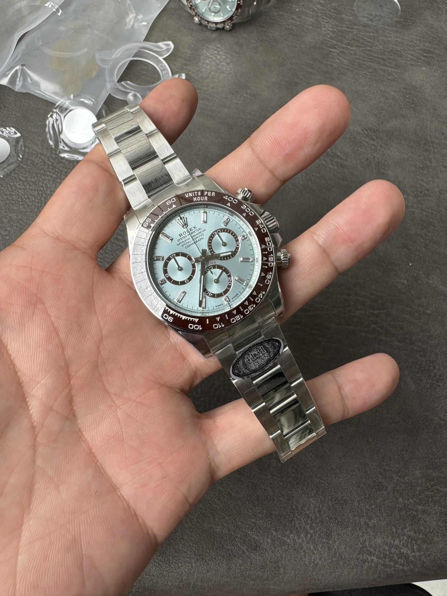 Clean Factory Daytona 126506 ICE Blue Dial With Diamonds Markers Brown Ceramic Bezel SH4131 Movement 72 Hours PR 04 Clean Factory Daytona 126506 ICE Blue Dial With Diamonds Markers Brown Ceramic Bezel SH4131 Movement 72 Hours PR 04