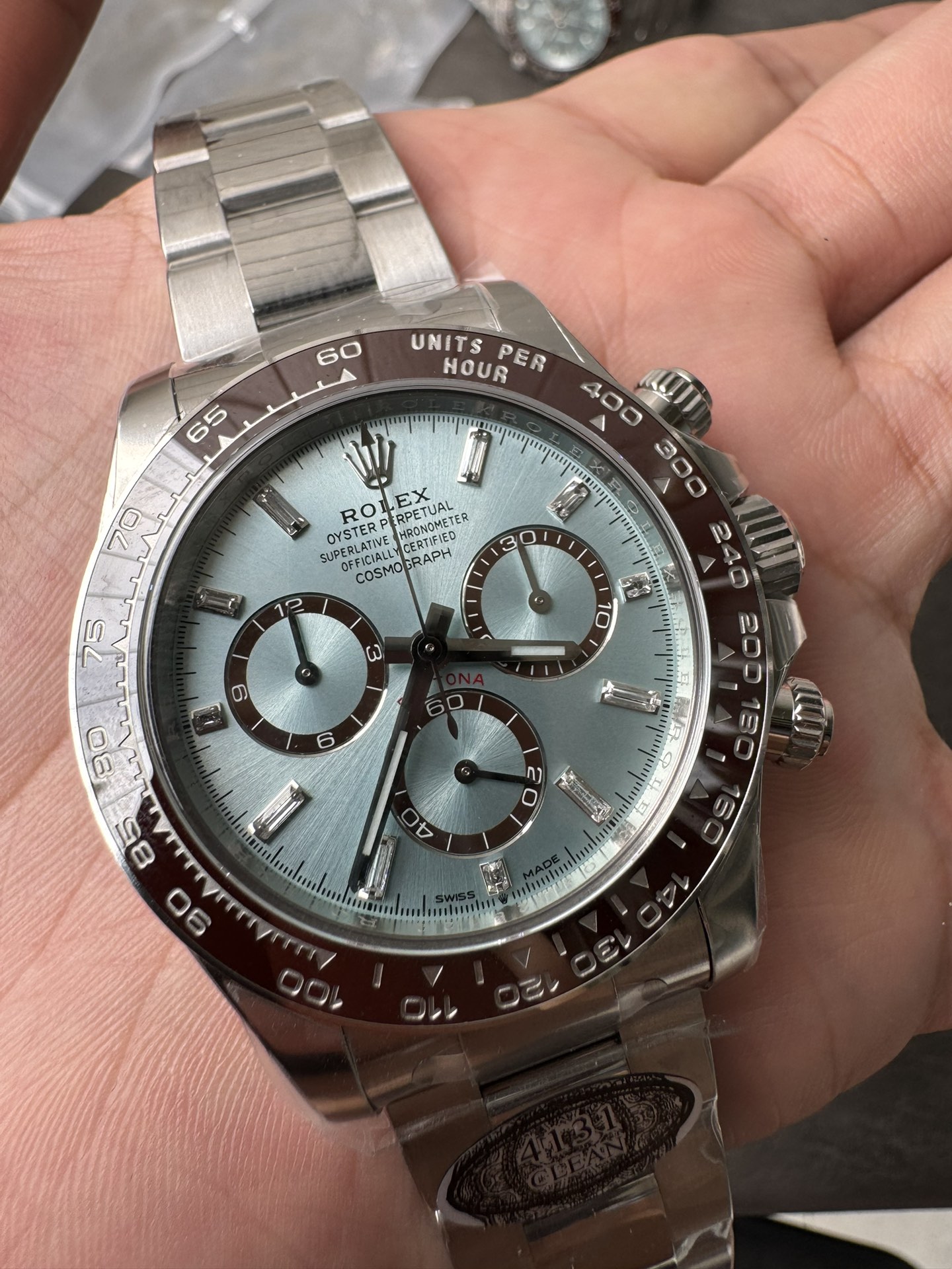Clean Factory Daytona 126506 ICE Blue Dial With Diamonds Markers Brown Ceramic Bezel SH4131 Movement 72 Hours PR 06 Clean Factory Daytona 126506 ICE Blue Dial With Diamonds Markers Brown Ceramic Bezel SH4131 Movement 72 Hours PR 06