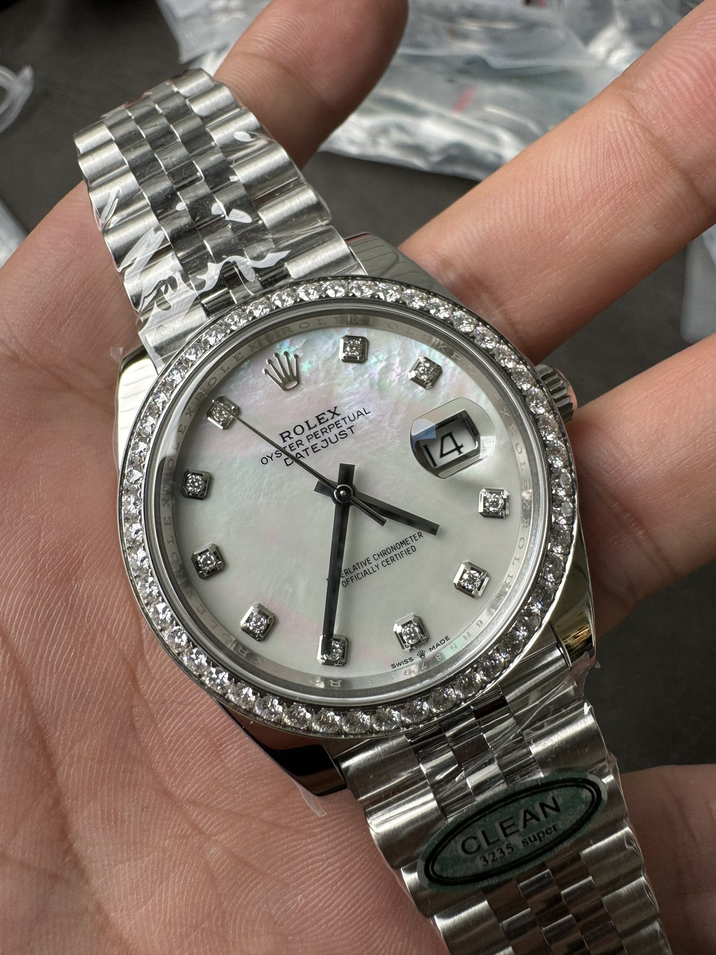 Clean Factory Rolex Datejust 126334 41mm MOP Dial Diamonds Bezel 904L Steel Jubilee Bracelet SH3235 Movement 03 Clean Factory Rolex Datejust 126334 41mm MOP Dial Diamonds Bezel 904L Steel Jubilee Bracelet SH3235 Movement 03