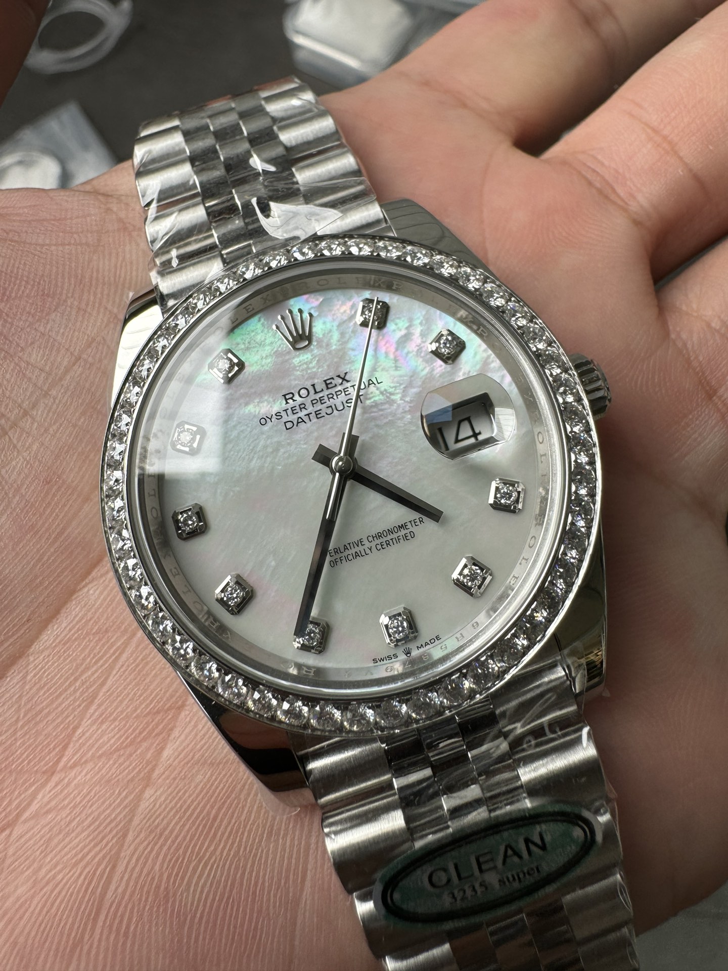 Clean Factory Rolex Datejust 126334 41mm MOP Dial Diamonds Bezel 904L Steel Jubilee Bracelet SH3235 Movement 05 Clean Factory Rolex Datejust 126334 41mm MOP Dial Diamonds Bezel 904L Steel Jubilee Bracelet SH3235 Movement 05