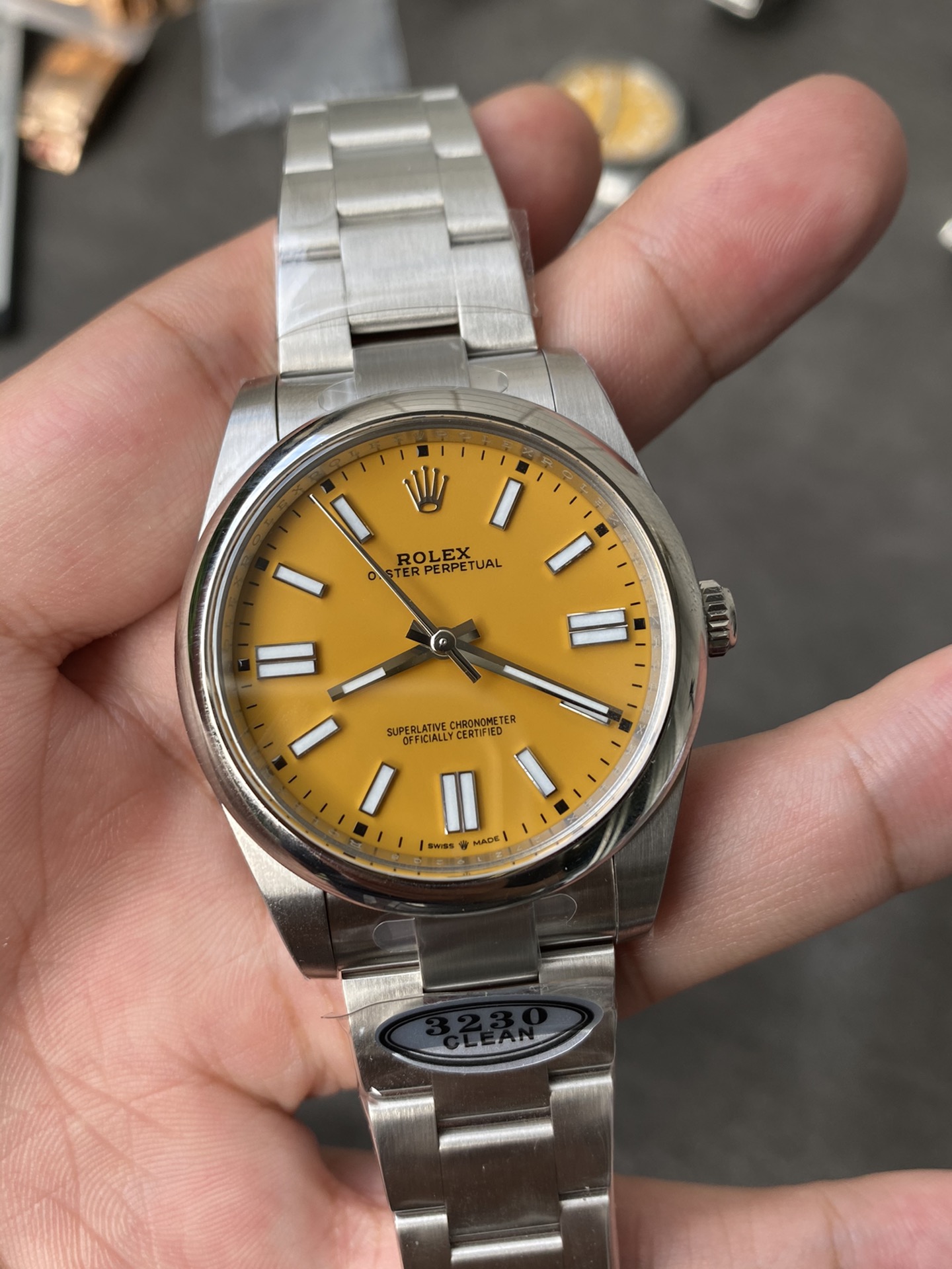 Clean Factory Rolex Oyster Perpetual 126000 36mm Yellow Dial 904L Steel VR3230 Movement 02 Clean Factory Rolex Oyster Perpetual 126000 36mm Yellow Dial 904L Steel VR3230 Movement 02