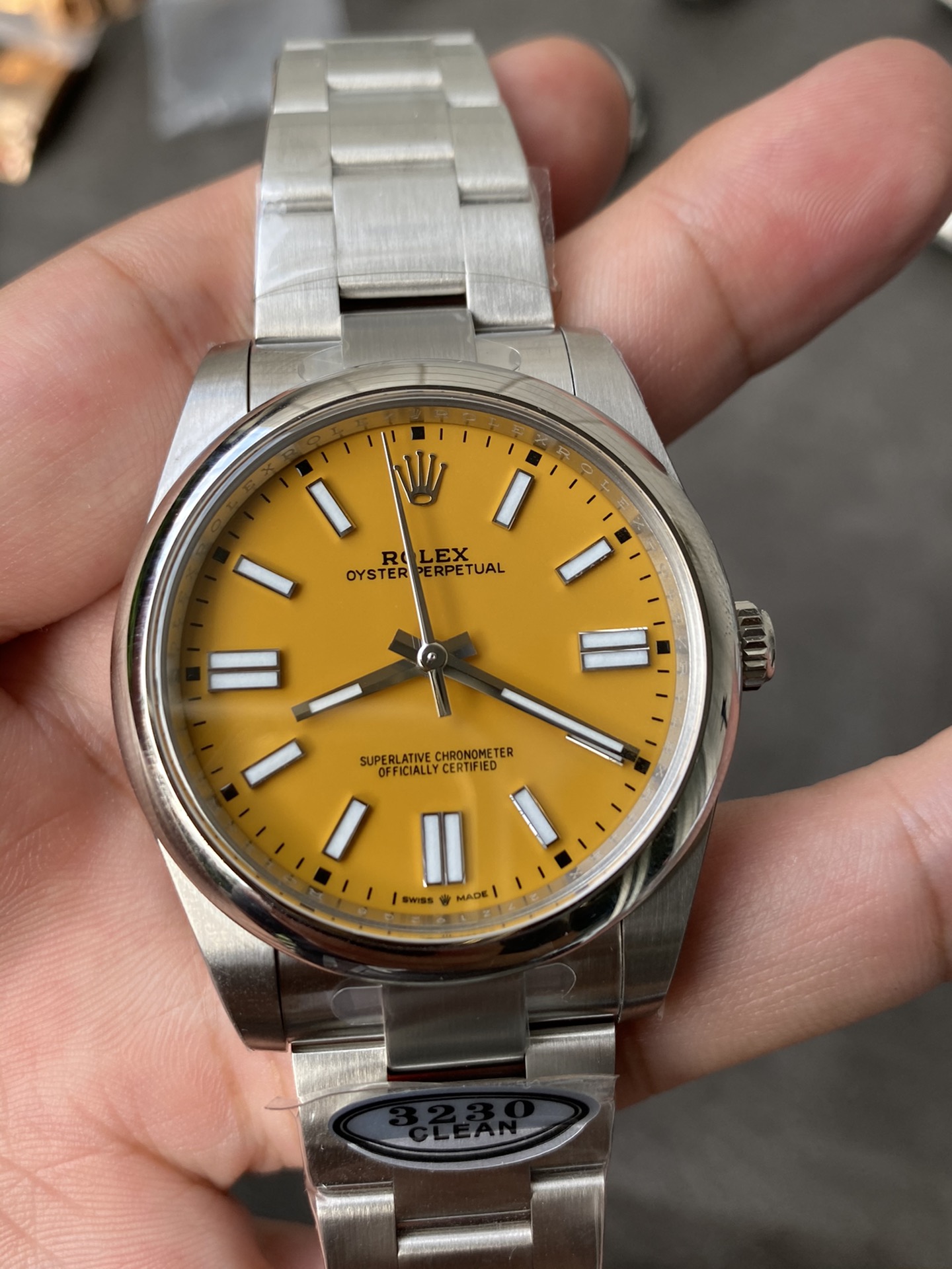 Clean Factory Rolex Oyster Perpetual 126000 36mm Yellow Dial 904L Steel VR3230 Movement 03 Clean Factory Rolex Oyster Perpetual 126000 36mm Yellow Dial 904L Steel VR3230 Movement 03