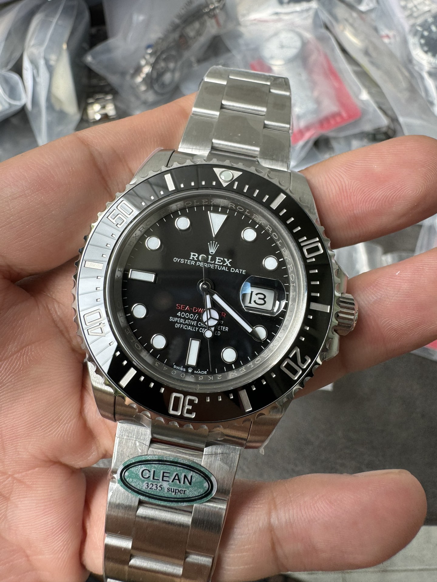 Clean Factory Rolex Sea Dweller 126600 Single Red 904L Steel Case and Bracelet SH3235 Movement 04 Clean Factory Rolex Sea Dweller 126600 Single Red 904L Steel Case and Bracelet SH3235 Movement 04