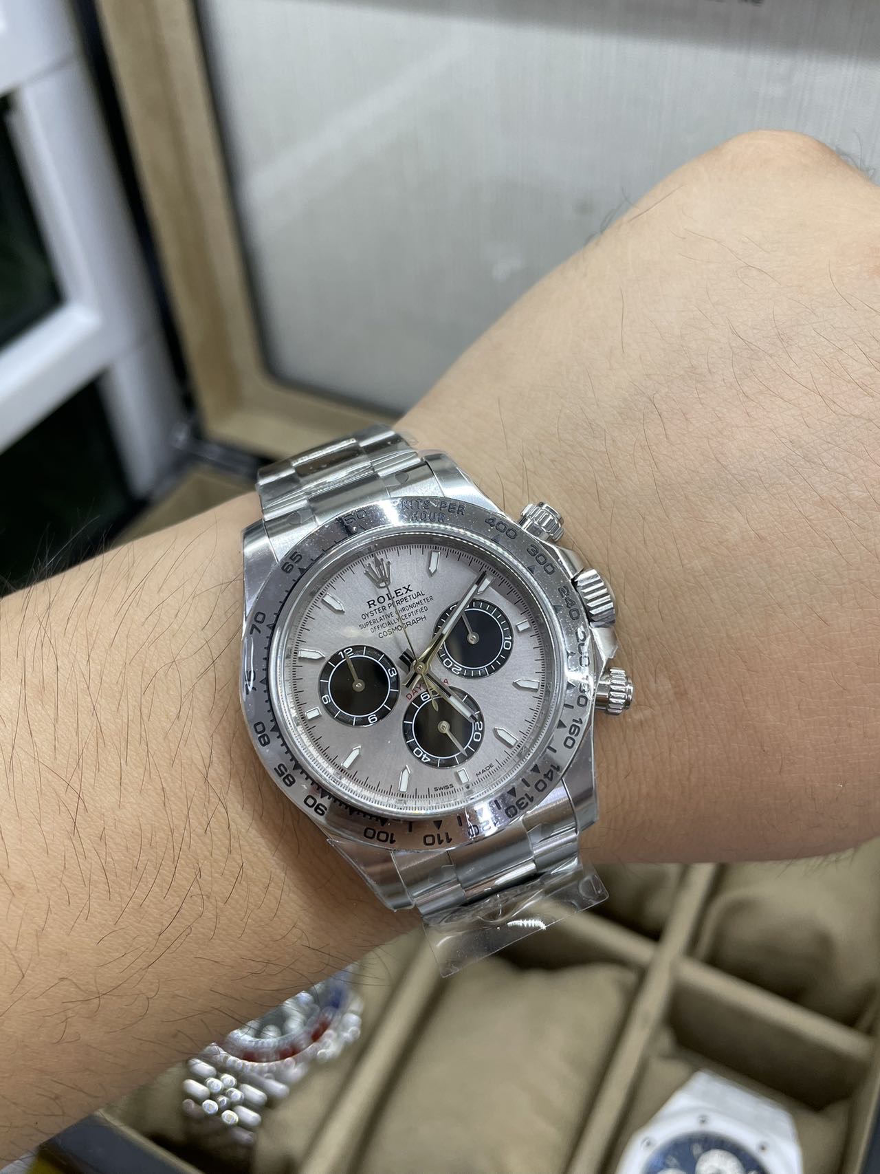 Clean Factory Daytona 126509 18K White Gold Plated on Case Bracelet Grey Dial with Black Sub Dial SH4131 Movement 08 Clean Factory Daytona 126509 18K White Gold Plated on Case Bracelet Grey Dial with Black Sub Dial SH4131 Movement 08