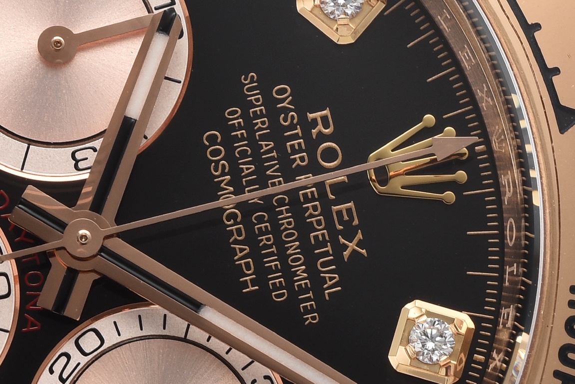 Clean Factory Daytona 126505 Rose Gold Case Bracelet Bright Black and Sundust Set with Diamonds Dial SH4131 Movement 04 Clean Factory Daytona 126505 Rose Gold Case Bracelet Bright Black and Sundust Set with Diamonds Dial SH4131 Movement 04