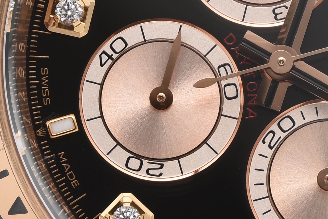 Clean Factory Daytona 126505 Rose Gold Case Bracelet Bright Black and Sundust Set with Diamonds Dial SH4131 Movement 05 Clean Factory Daytona 126505 Rose Gold Case Bracelet Bright Black and Sundust Set with Diamonds Dial SH4131 Movement 05