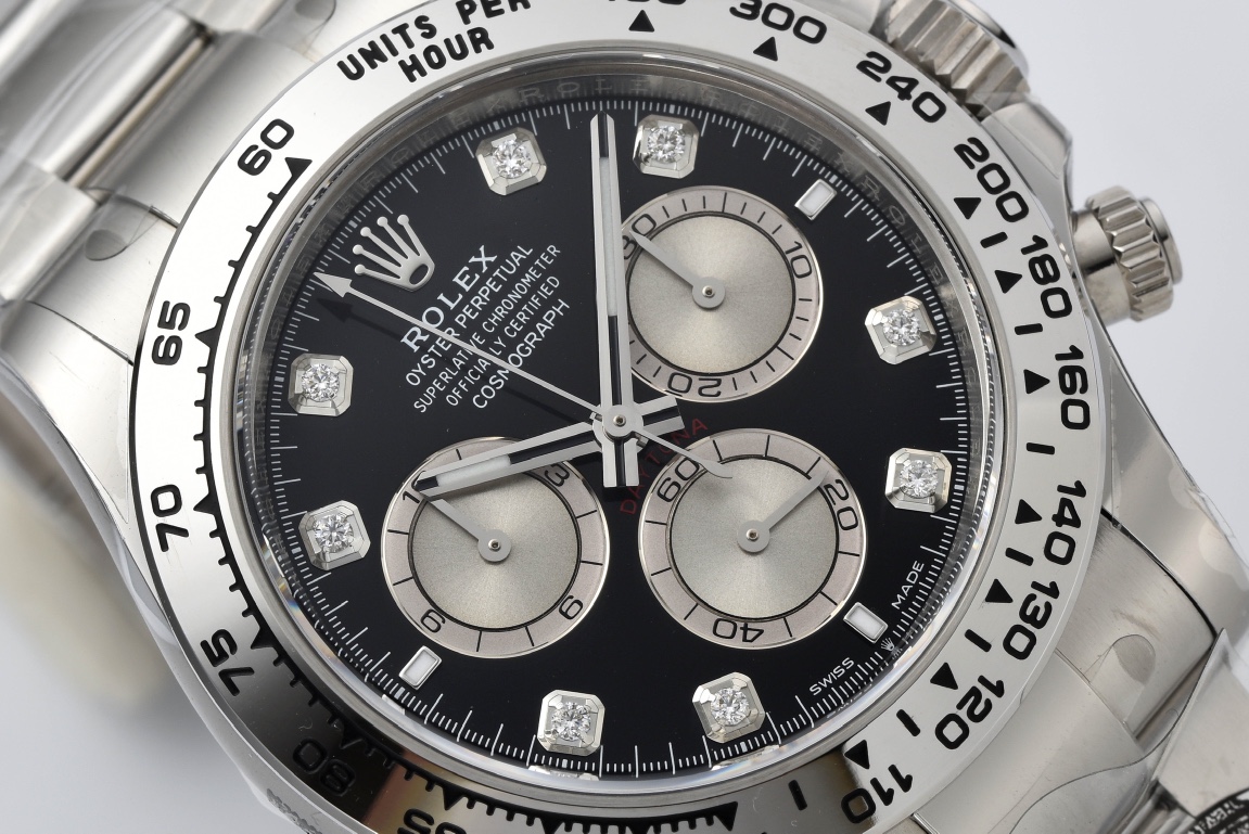 Victory Factory Daytona 126509 Black and Steel Set with Diamonds Dial Oystersteel Bracelet SH4131 Movement 03 Clean Factory Daytona 126509 Black and Steel Set with Diamonds Dial Oystersteel Bracelet SH4131 Movement 03